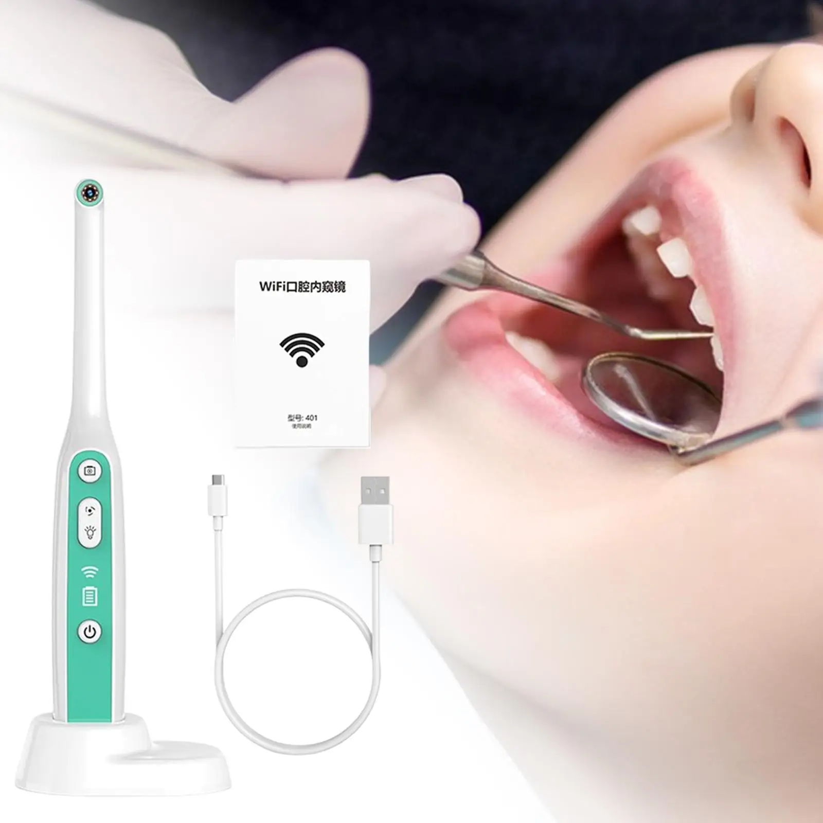 Intraoral Camera USB Rechargeable Visual with Indicator Light Intra Oral Endoscope