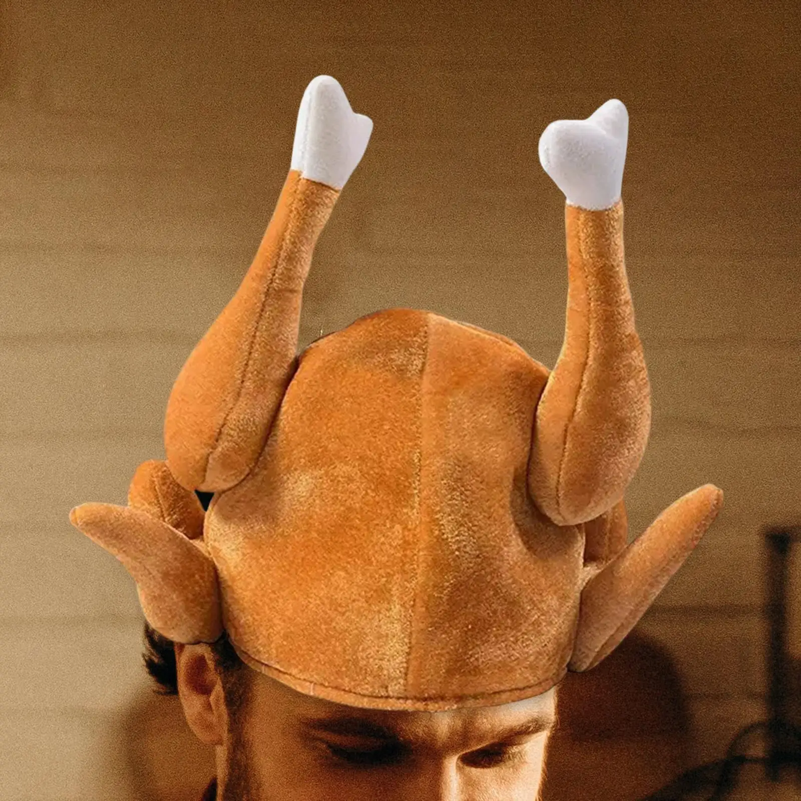 Funny Roasted Turkey Hat Chicken Costumes Accessories Creative for Xmas Stage Dressing Halloween Holiday Dressing Props