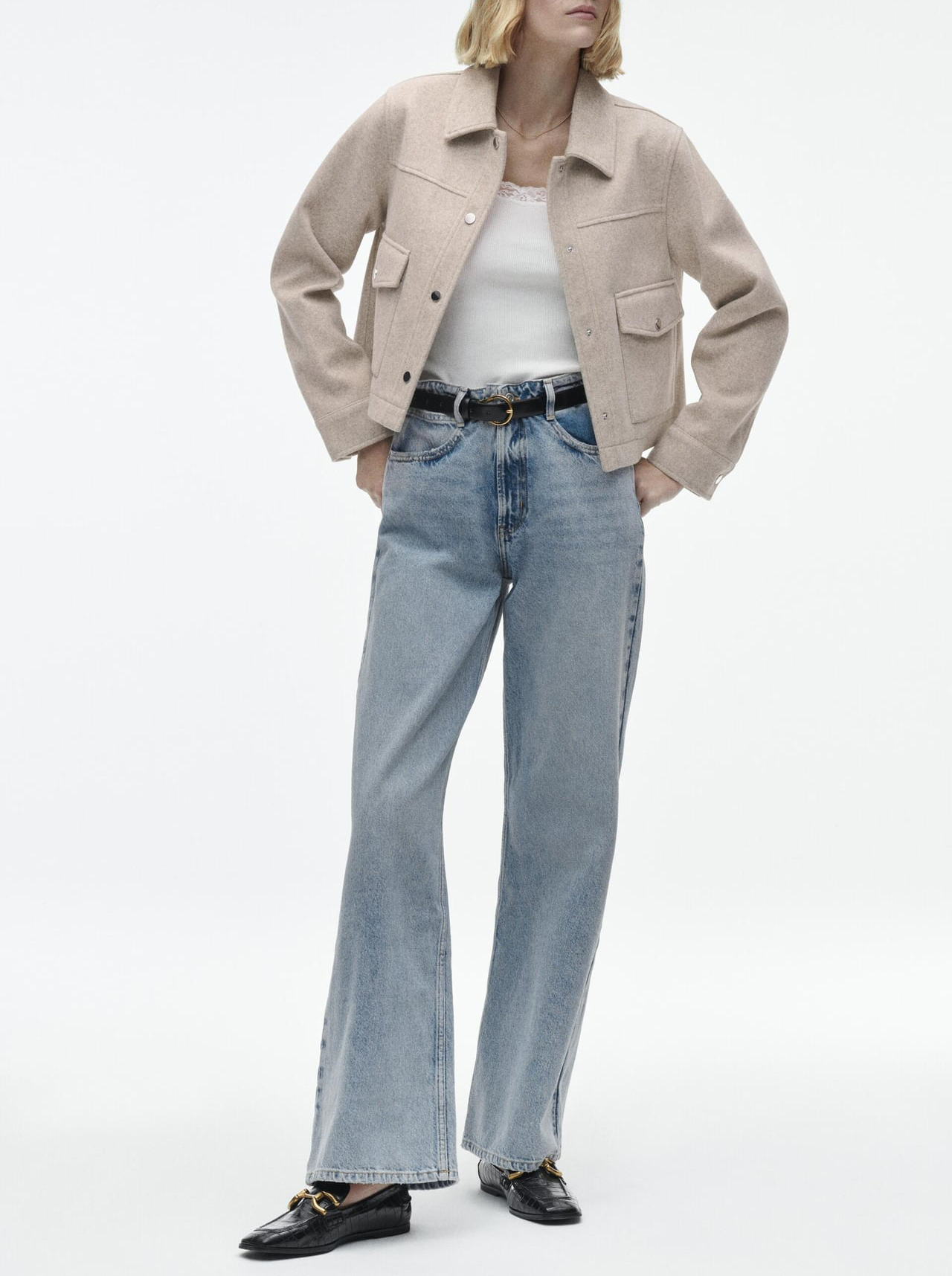 Damen Herbst Neue Tasche Revers Langarm Weicher Tweed Freizeitjacken Mäntel Mode Einreihig Kurze Oberbekleidung Tops_voghion.com