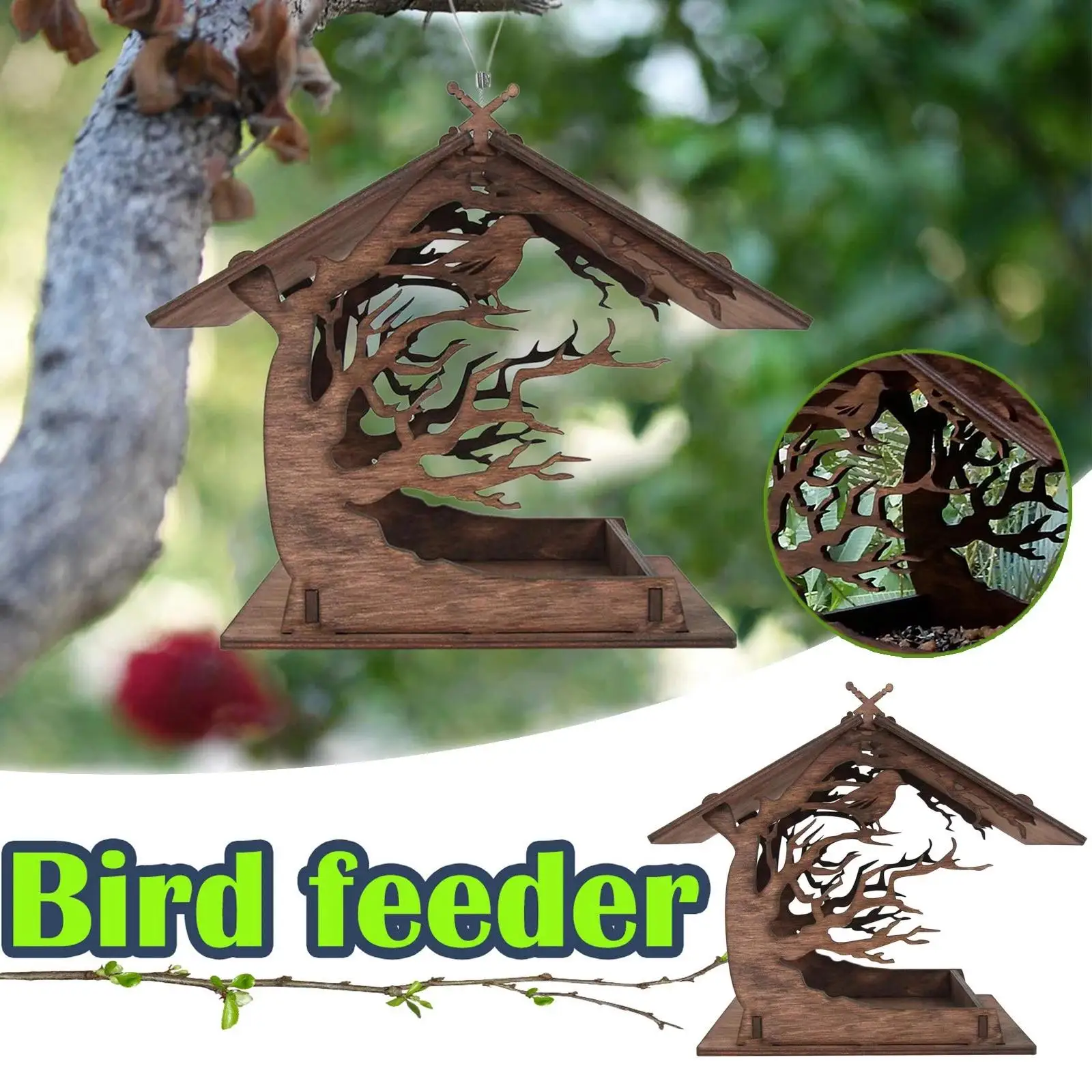  Feeder Attractive Hanging Birdhouse Outdoor Ranch Tree Decoration Ornaments Gifts