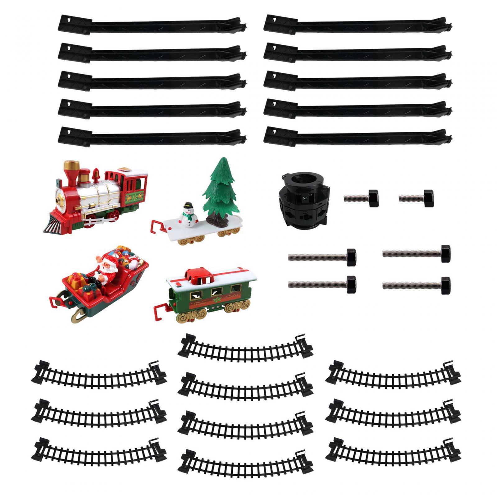 Electric Toy Train Set Small Trains Track DIY Assemble Cargo Cars and 10 Tracks Gifts Model Train Set for Kids Children Girls