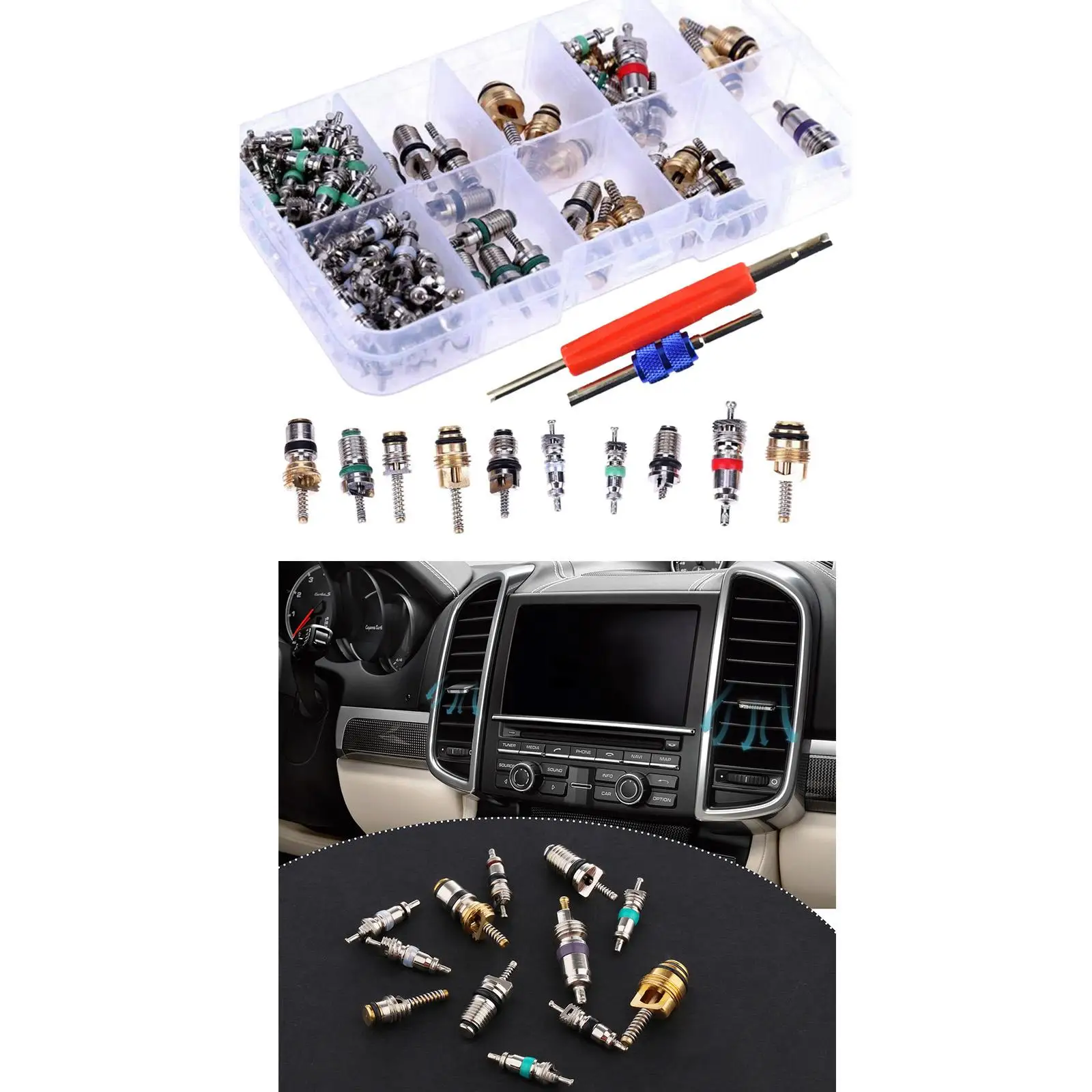 Automotive Air Conditioning Valve Core R1342 Pieces  High Performance with Remover Tool with  Pressure Type
