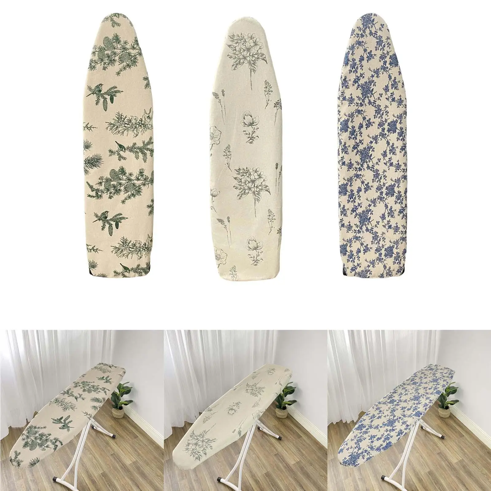 Ironing Table Cover Protector Easy to Install Durable Heat Resistant Washable Reusable Foldable Ironing Board Cover for Travel