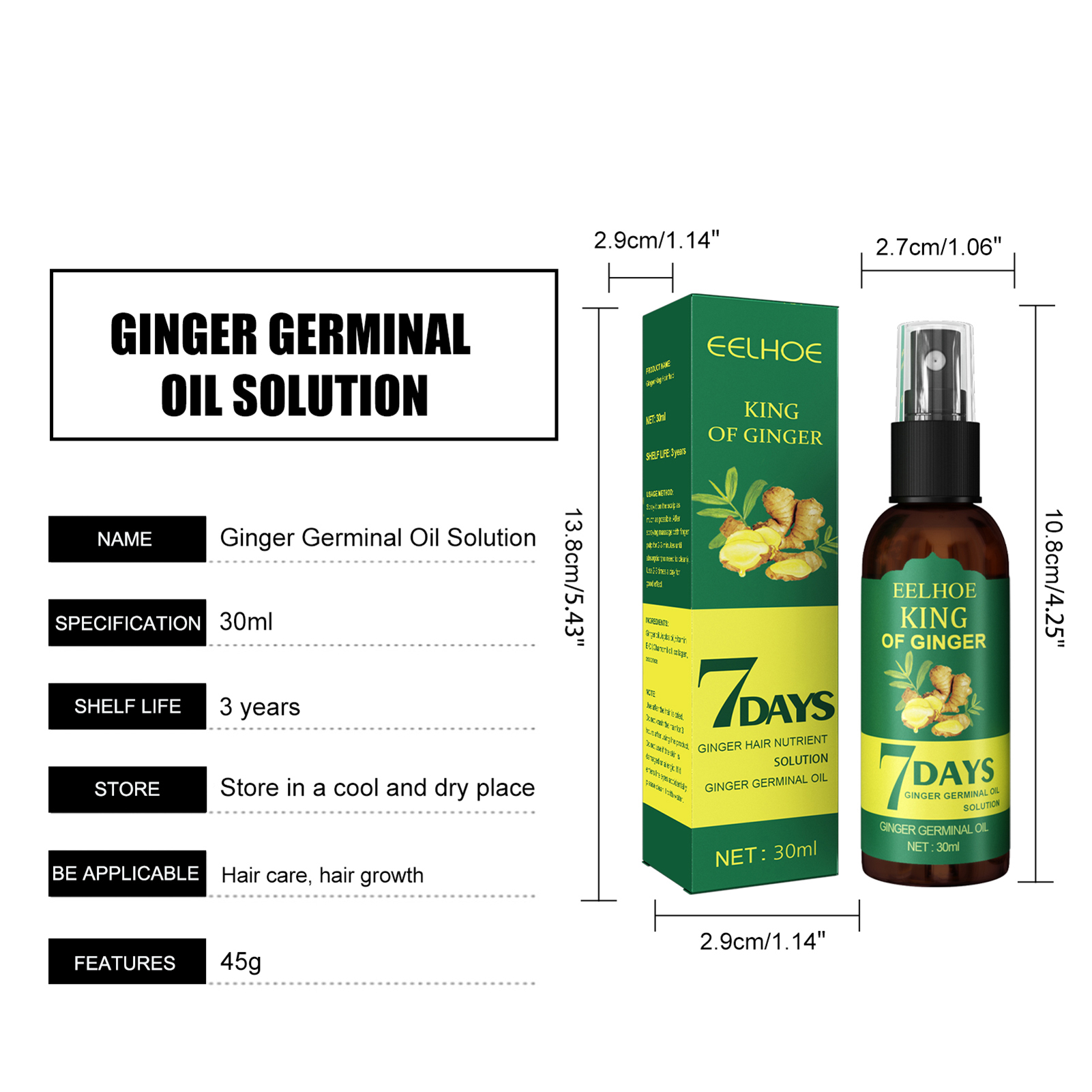 Best of Ginger Hair Growth Serum Sprayer Fast Hair Growth Dense Regrowth Ginger Serum Oil Natural Hair Growth Accelerator For Stronger Reviews & Tips - Image 6