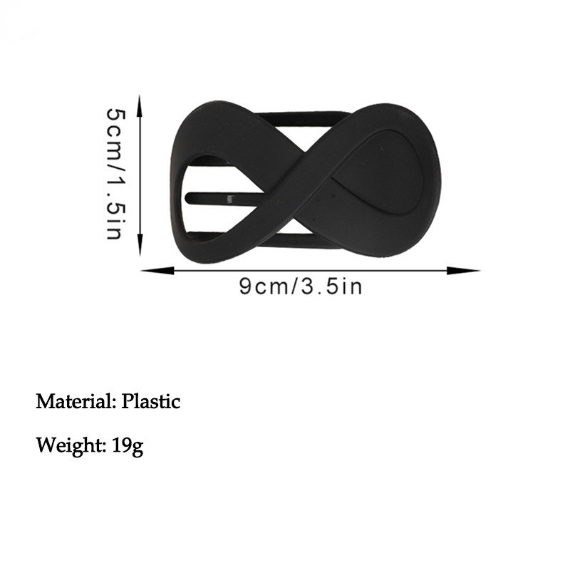 Trend PC Haar Clip Einfache 8-förmigen Unendlichkeit Styling Halter Shark Haar Klaue Clip Haar Zubehör Für Frauen 2022 neue Großhandel – Detail 1