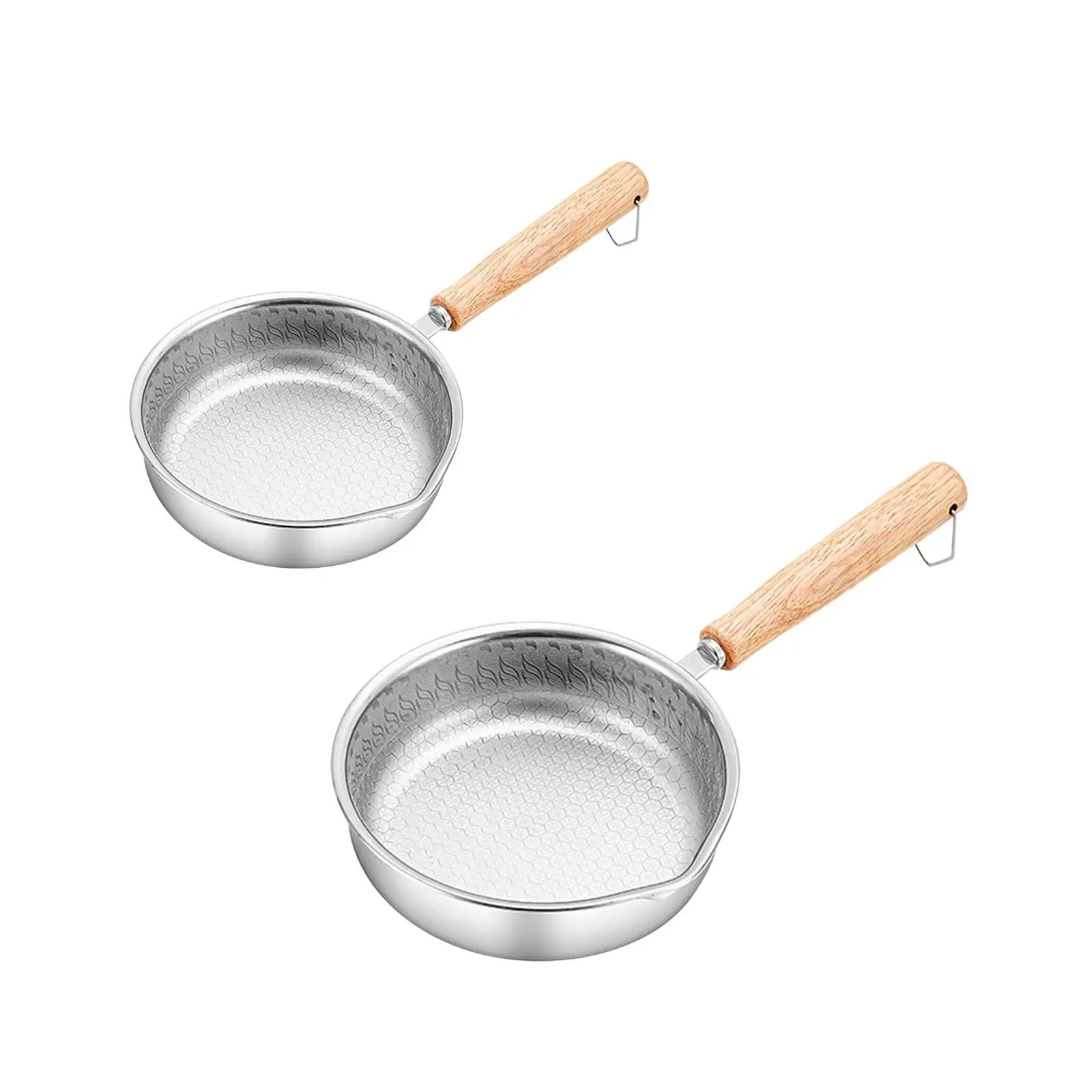 Mini Nonstick Egg Pan Nonstick Stainless Steel Skillet Omelet Pan for Restaurant Chef Camping Indoor and Outdoor Cooking Kitchen