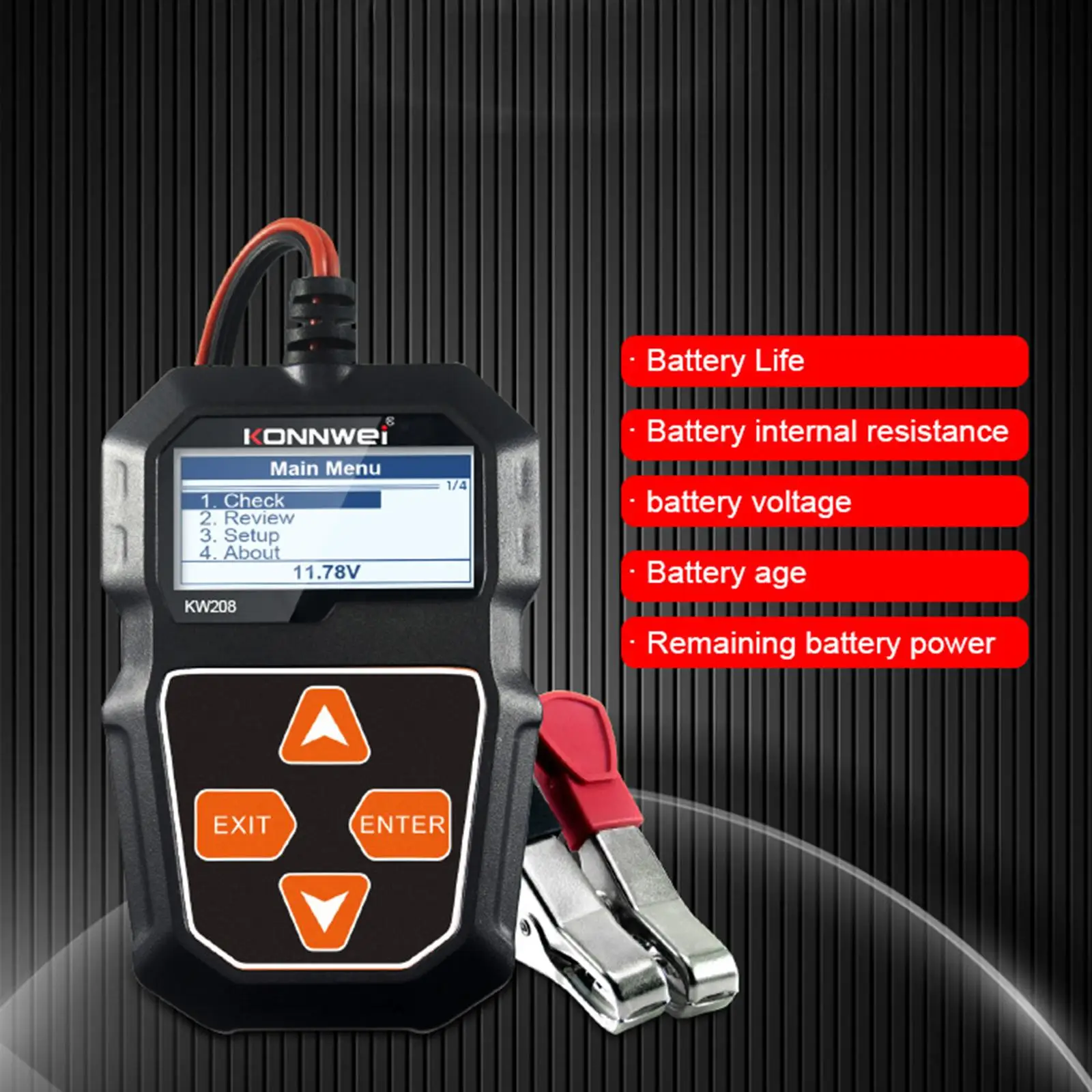 Car Battery  CCA100~2000 12V Battery Analyzer for Motorcycle ATV SUV