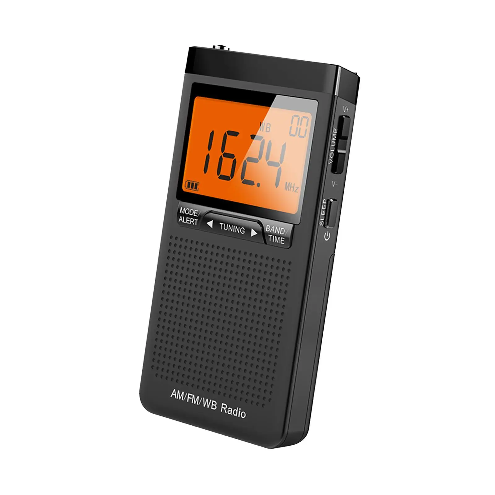 Portable Radio AM FM Mini 3.5mm Headphone Jack Good Reception Personal Radio Alarm Clock for Gym Jogging Indoor Outdoor Walking