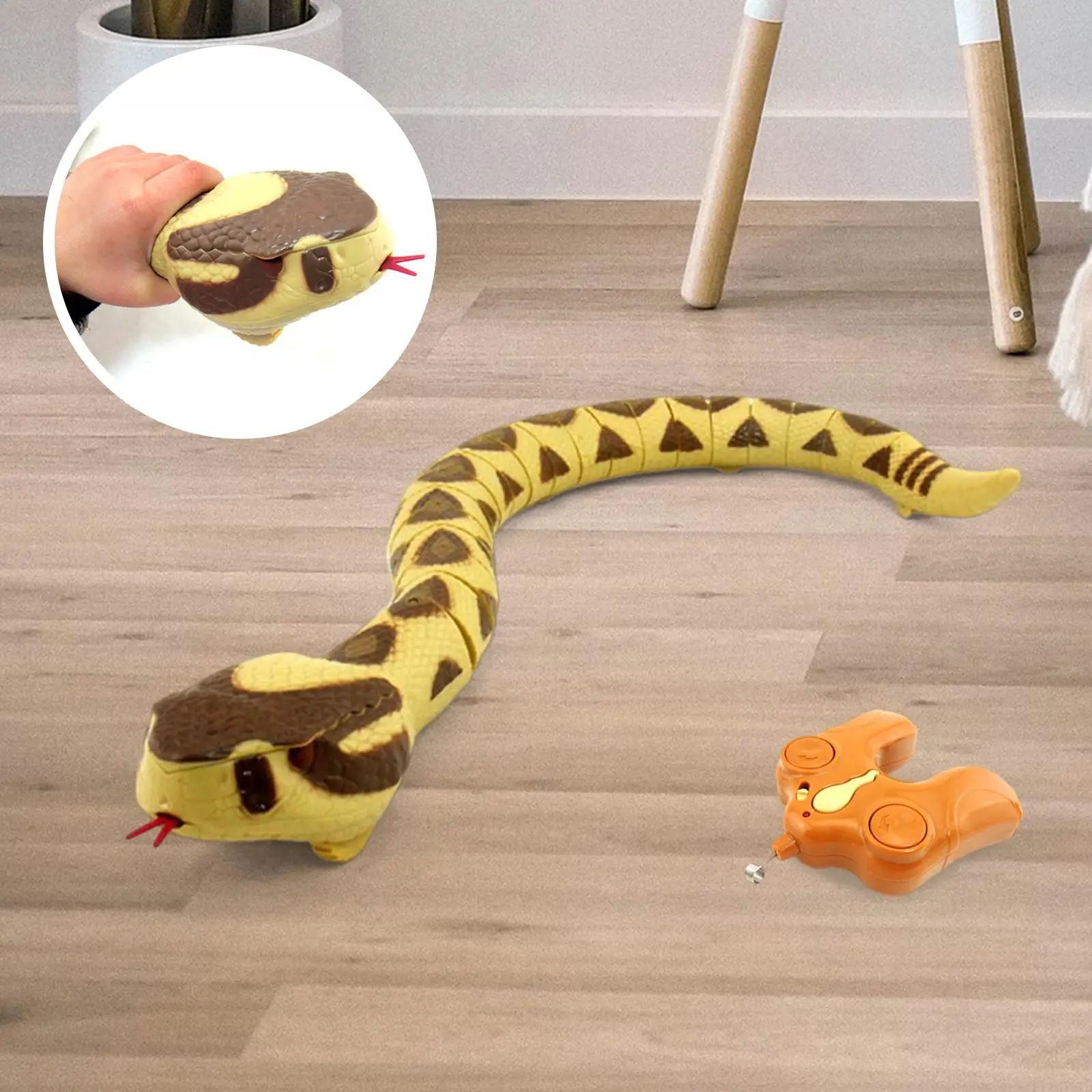 Simulation RC Snake Toys Artifical Snake Model Scary Snake Toy Halloween Tricks Toy for Party Tabletop Decors Jokes
