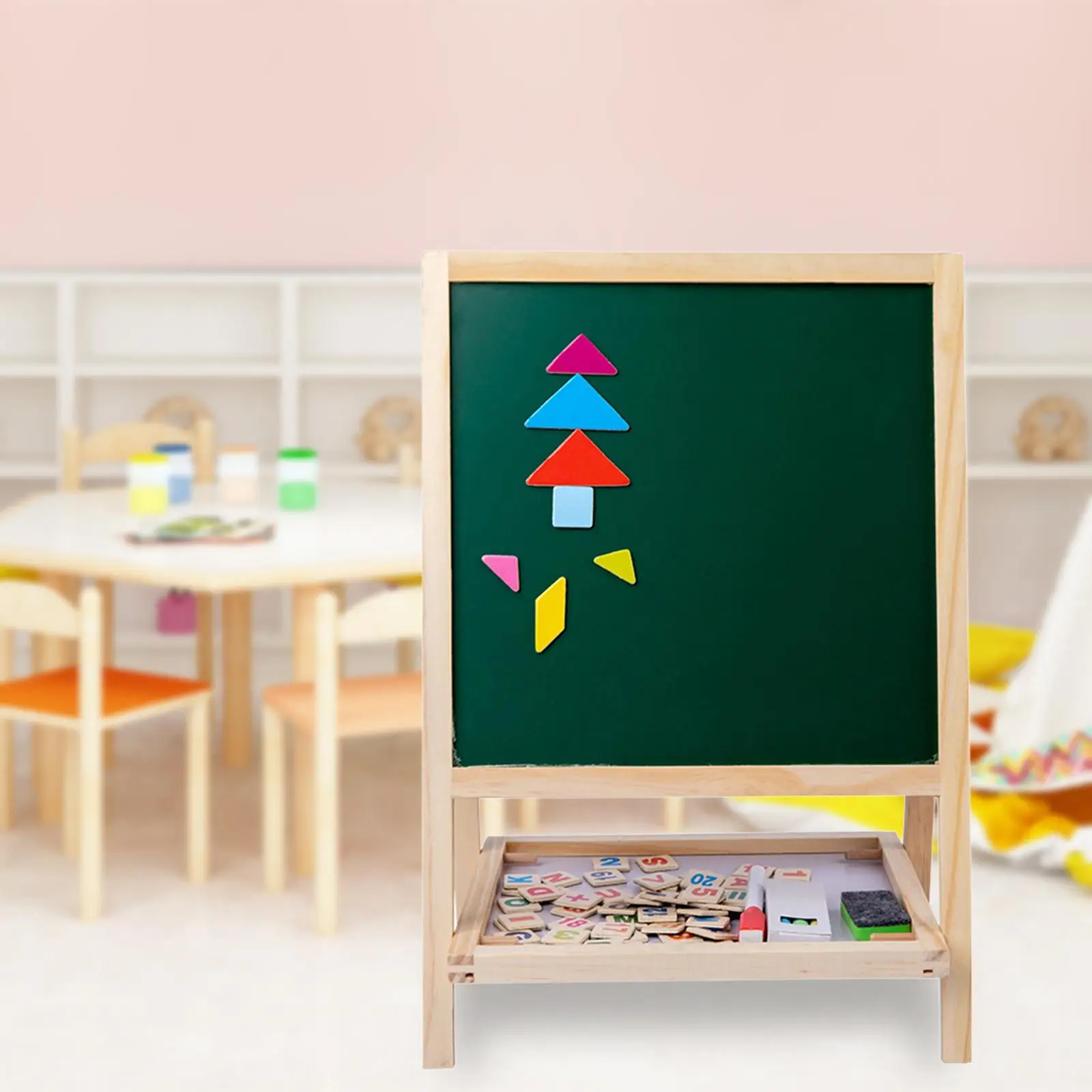 Double Sided Drawing Board Set Painting Easel Learning Educational Toy Standing Easel for Children Boy