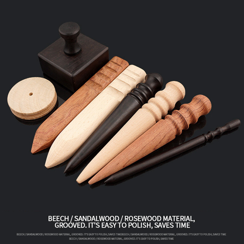 Description Picture 2 of itemMulti-Size Wood Leather Edge Burnisher Slicker Leather Craft Tool Polished Grinding Rod DIY Leathercraft Tool for Handwork
