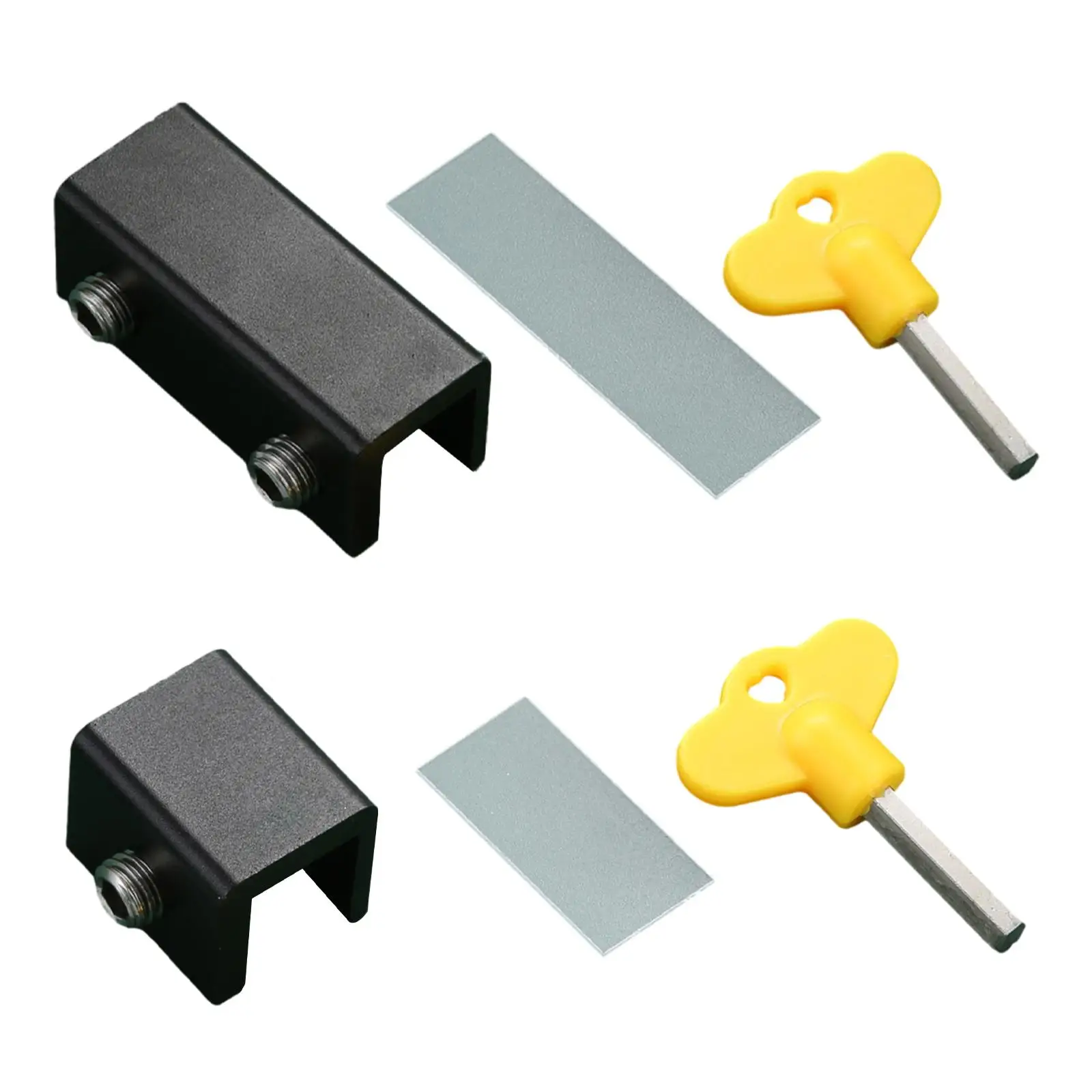 Window Safety Lock Sliding Stopper Hardware with Keys Portable Child Theftproof Door Frame Lock Window Restrictor Limiter
