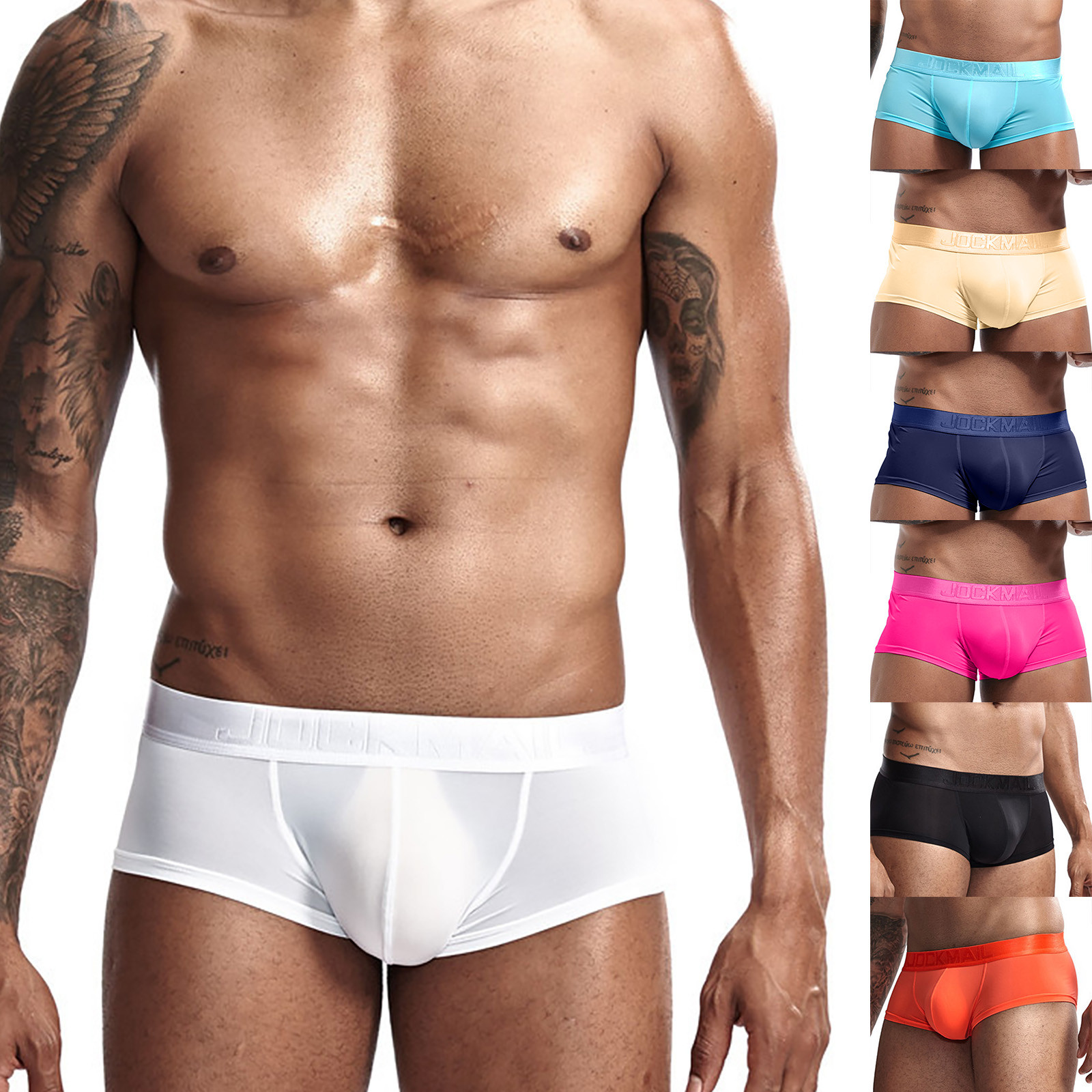 Title 1, Roupa interior masculina jockmail boxer de seda...