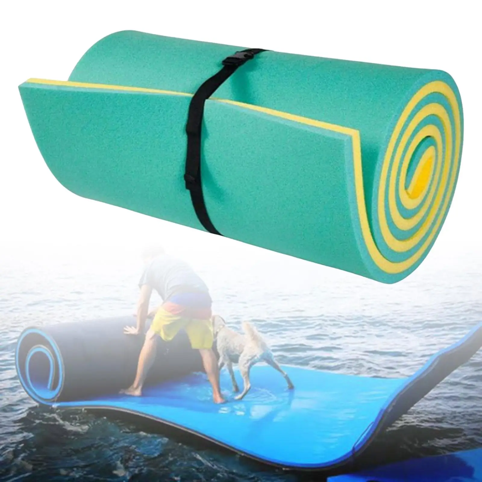Pool Floats Raft Lounges Mattress Portable Water Floating Mat Pool Lounger Float Non Inflatable for Beach Lake Boating River