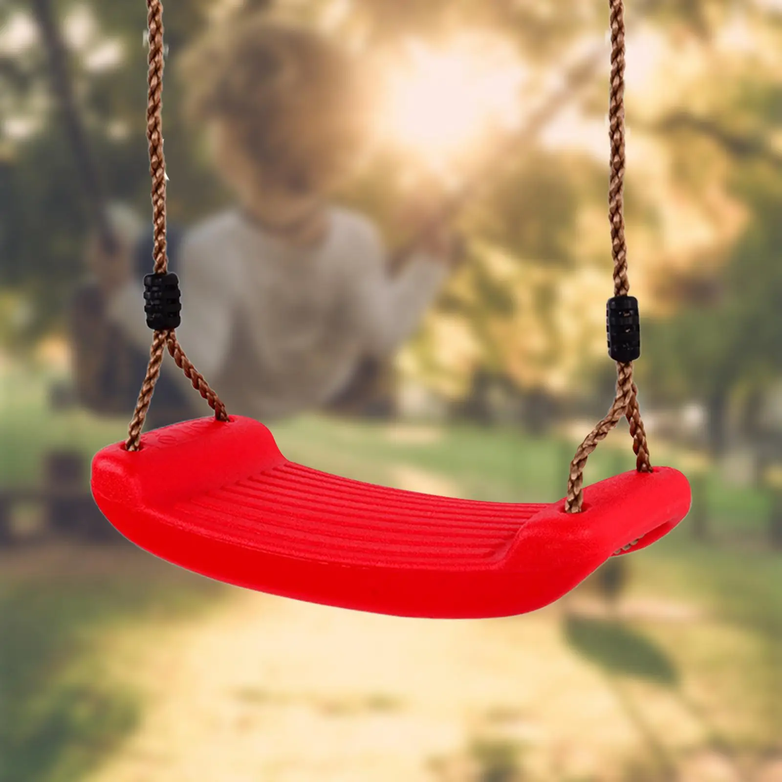 Hanging Seat Toys Flying Toy Garden Swing Kids with Height Adjustable Ropes Indoor Outdoor Toys Curved Board Kids Swing