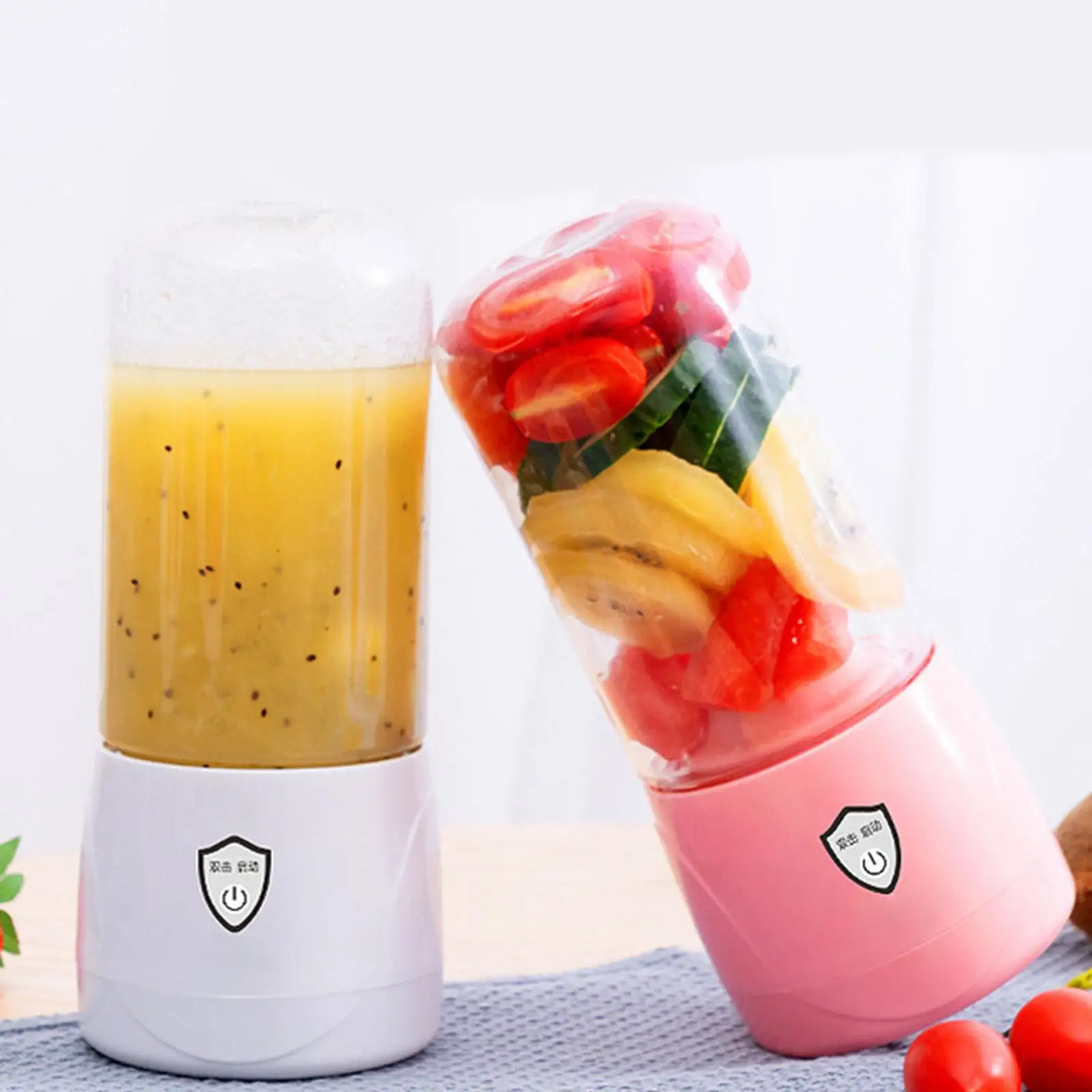 Portable Blender Electric Rechargeable Strong Power Food Processor for Hiking Work