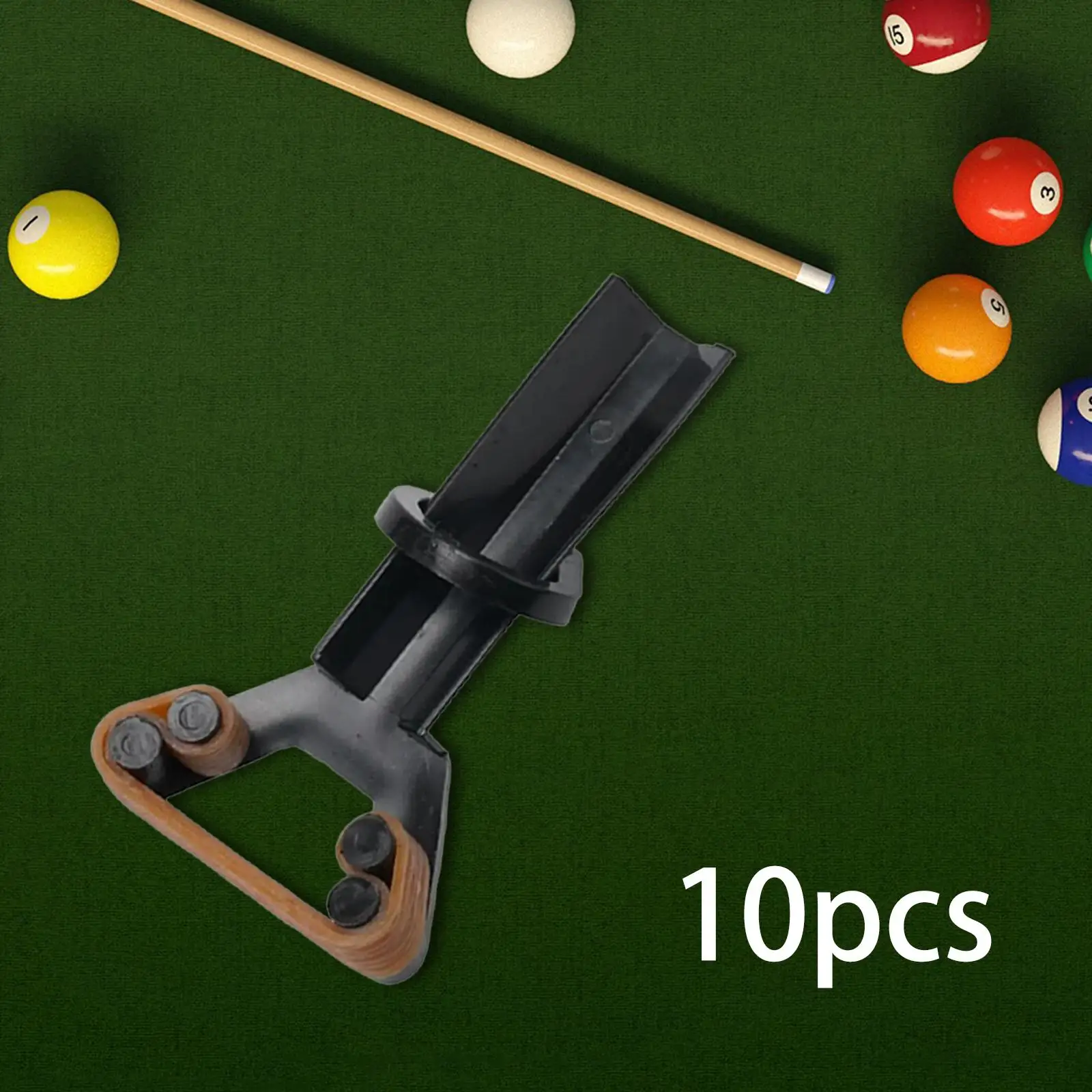 10Pcs Pool Cue Tip Clamp Adults Durable Billiards Cue Tip Fastener Repair Tool for Club Competition Billiard Player Party