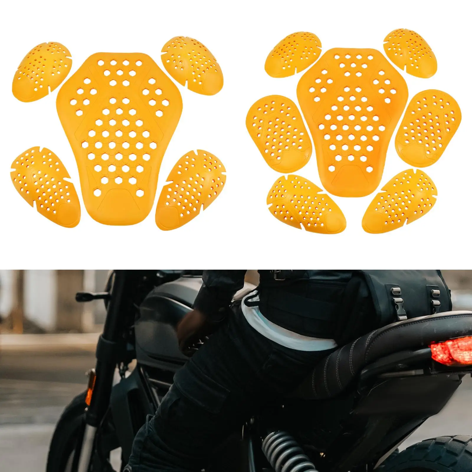 Motorcycle Jacket Armor Built in Protective Gear Armor Pad Set Moto Accessories Elbow Back Protector Jacket Insert Dorsal