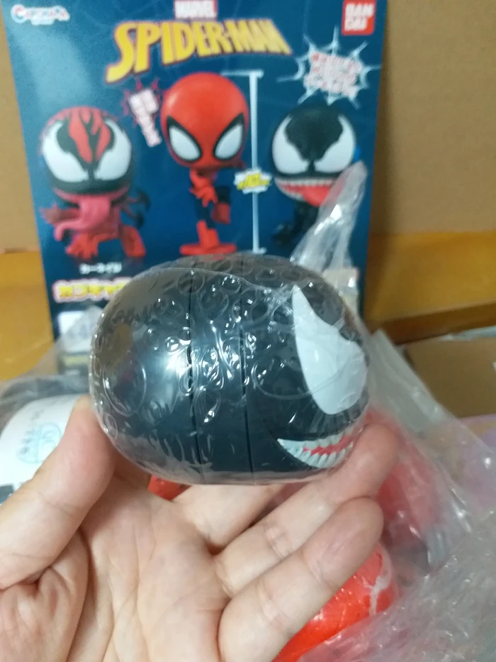 Bandai Marvel Spider Man Massacre Venom Q Version Big Head Gacha Collection  Ornament Gift| | - AliExpress