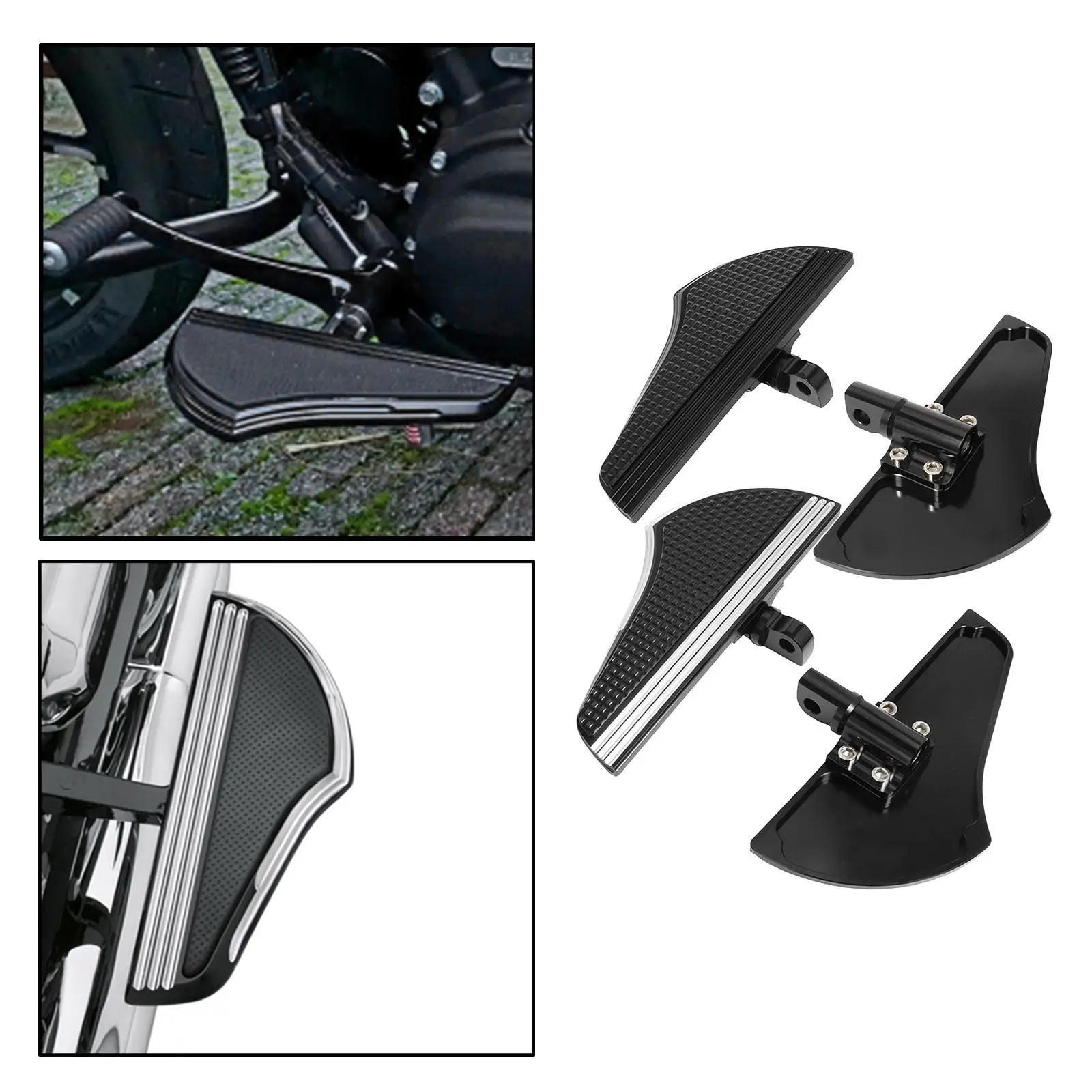2 Packs CNC Motorcycle Passenger Rear Foot Pegs Foot Pedals  Accessories Supplies for  XL Models Male Mount-Style