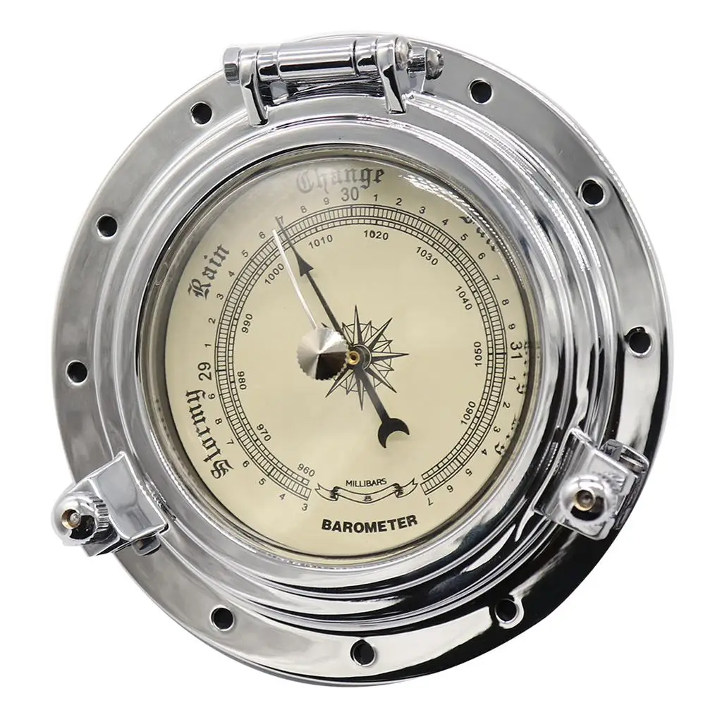 Compensated Boat Ship Wheel Nautical Weather Instrument