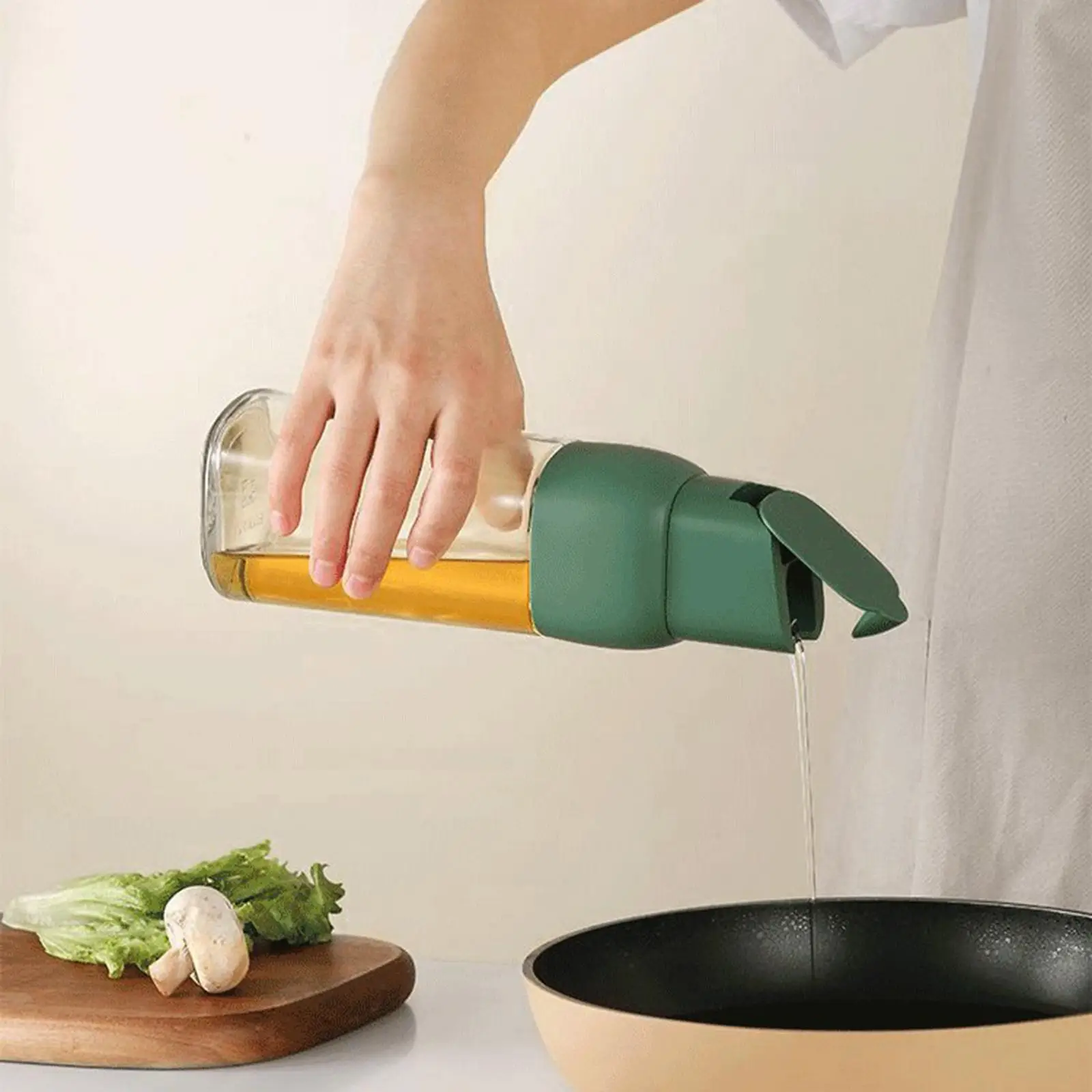 Clear Olive Oil Dispenser Bottle Cooking Oil Dispenser Soy Sauce Bottle for Kitchen Cooking Baking Grilling