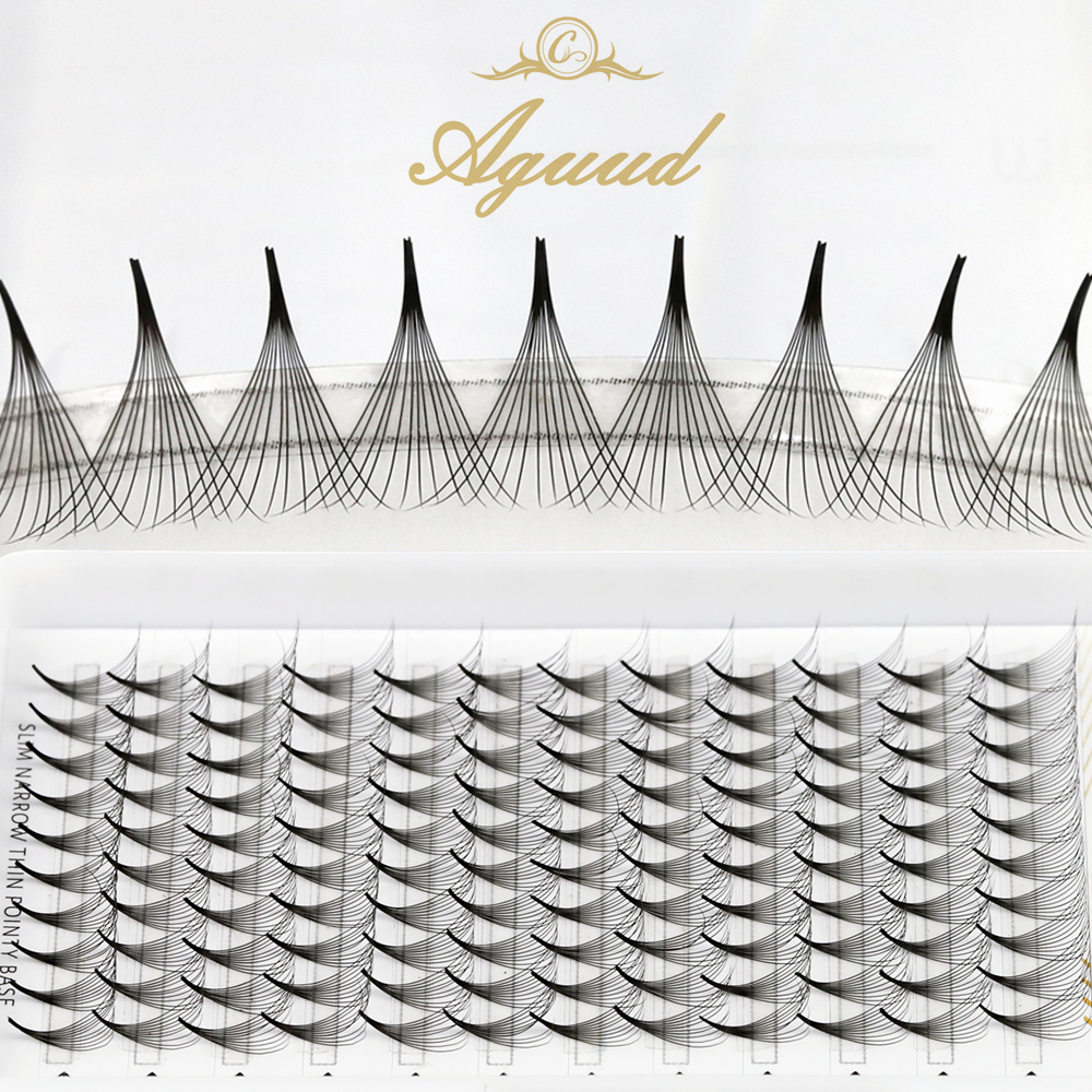 Best of AGUUD Sharp Stem Premade Volume Fans 3D / 5D / 6D / 8D / 10D / 12D / 14D Mix Pre Made Russian Volume Eyelash Narrow Base Lash Extension Fans Reviews & Tips