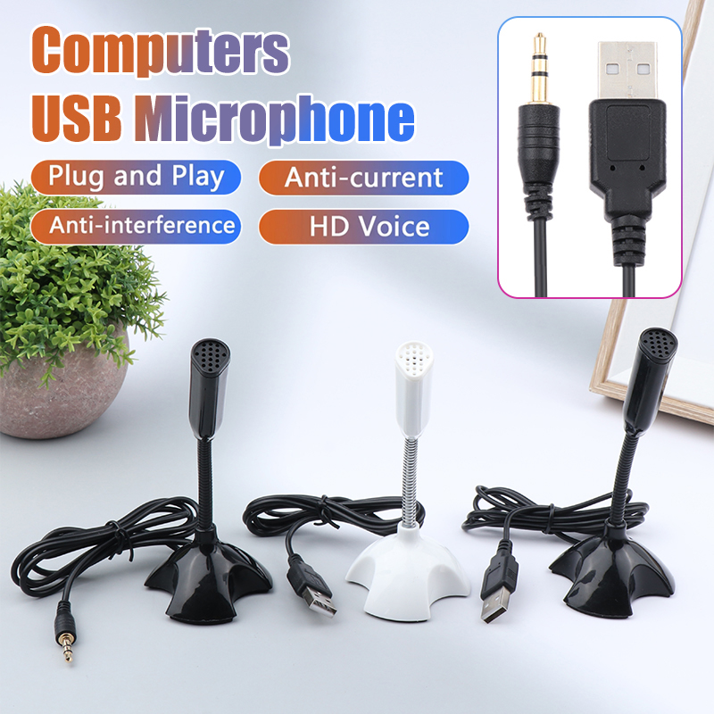 Title 2, Microfono per laptop da 3,5 mm USB con supporto...