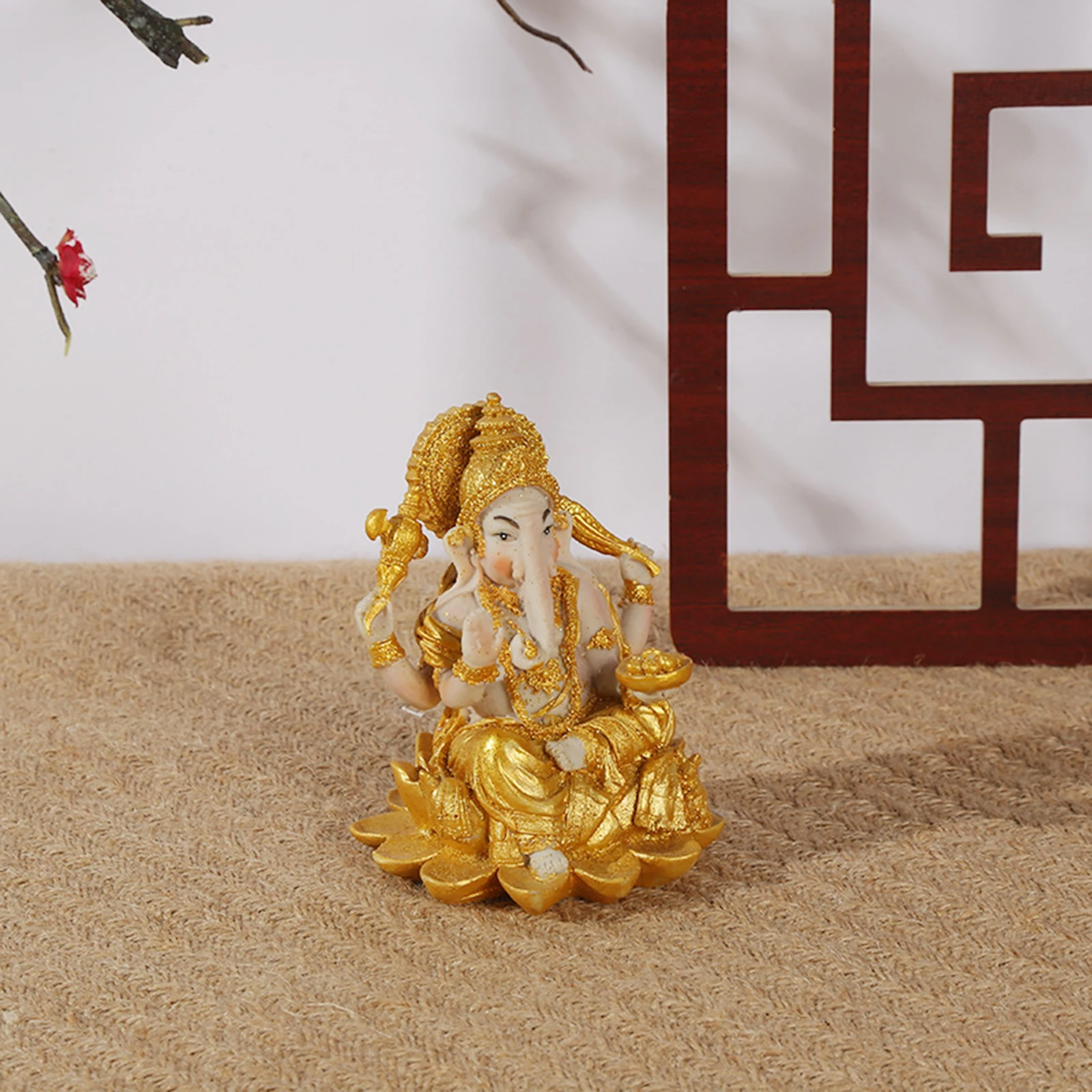 Figurine Sculpture Elephant GOD Statue Religious Resin Hindu Buddha