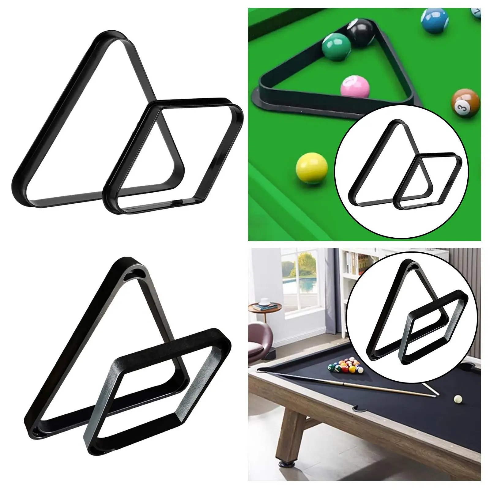 Billiard Ball Rack Set Triangle Rack Diamond Rack Table Accessory Durable Ball Holder Billiard Ball Stand Table Pool Ball Rack