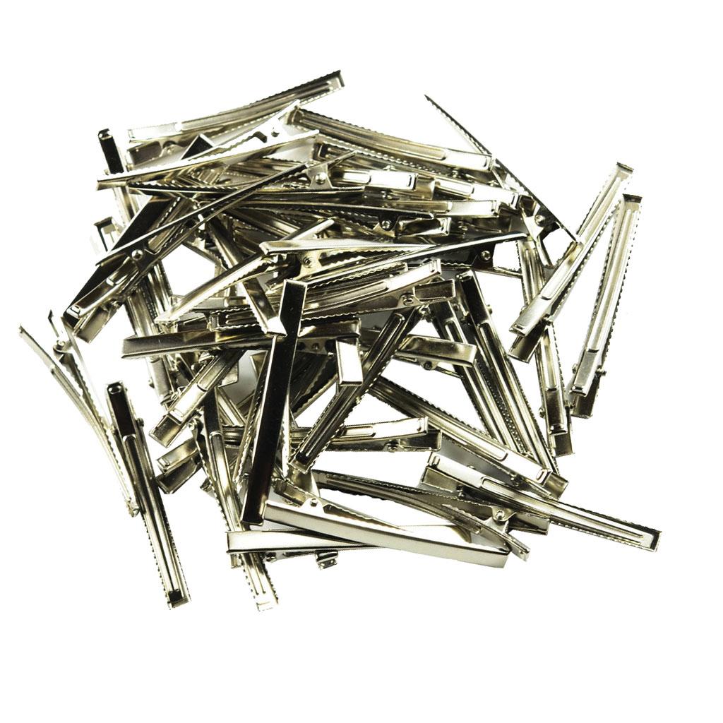 50x 60/80mm Single Prong Metal Alligator Hair Clips Hairpins Bows Hair Clips Hairdressing Salon DIY Accessories