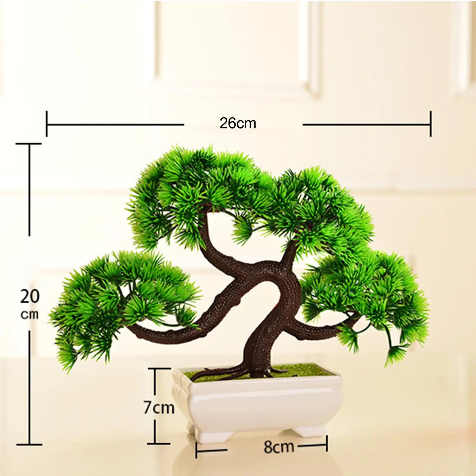 Artificial Bonsai Tree Artificial Potted Green Plants Desk Display Fake Tree for Living Room Table Office Home Windowsill