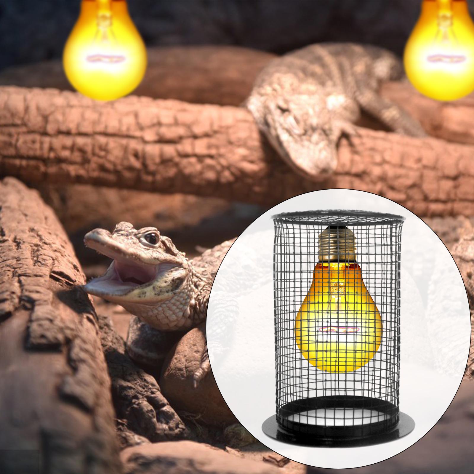 Reptile Heating Lamp Lampshade Heater Guard Anti Scald Lamp Mesh Cover Ceramic Light Bulb Enclosure Cage Protector