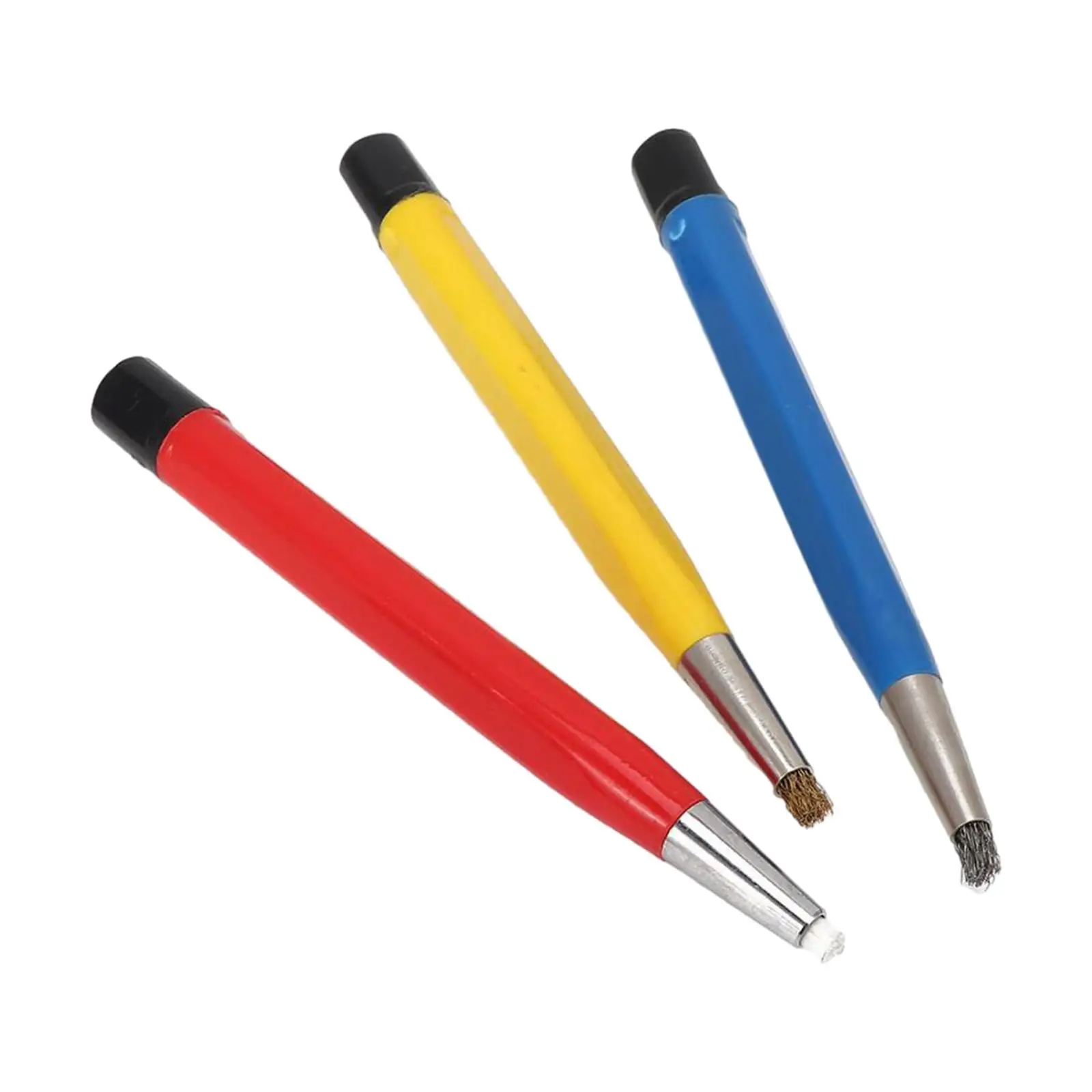 3x Scratch Brush Pen Set Cleaning Tool Watch Repair Fibre Scratch Brush Pen Sanding Brush for Electrical Circuit Boards Jewelry