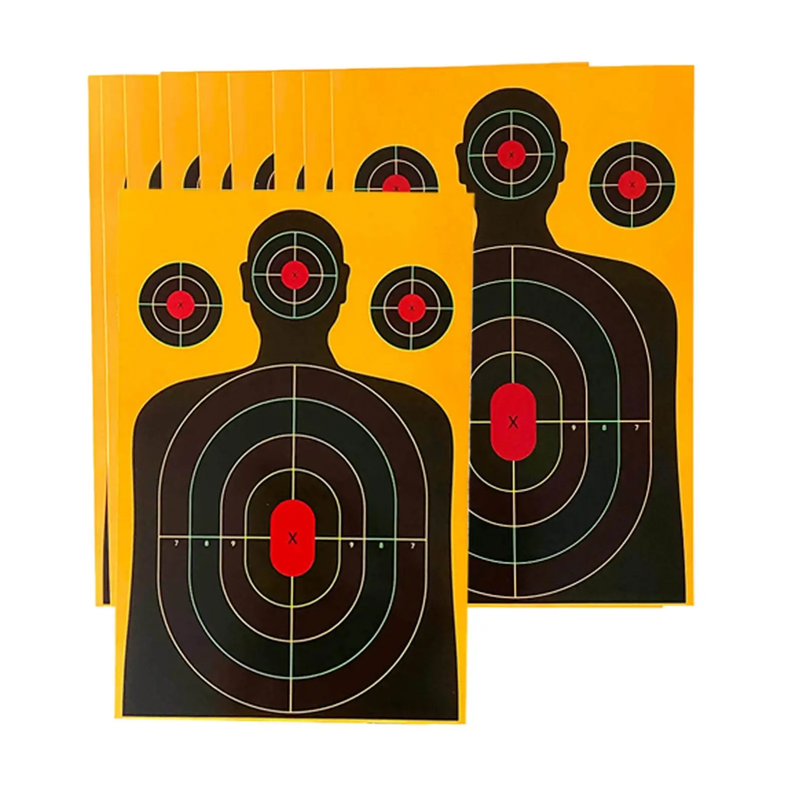 10Pcs Silhouette Target Hunting Highly Visible Letter Partition without Stand Wargame Training Target Hunting Silhouette Target