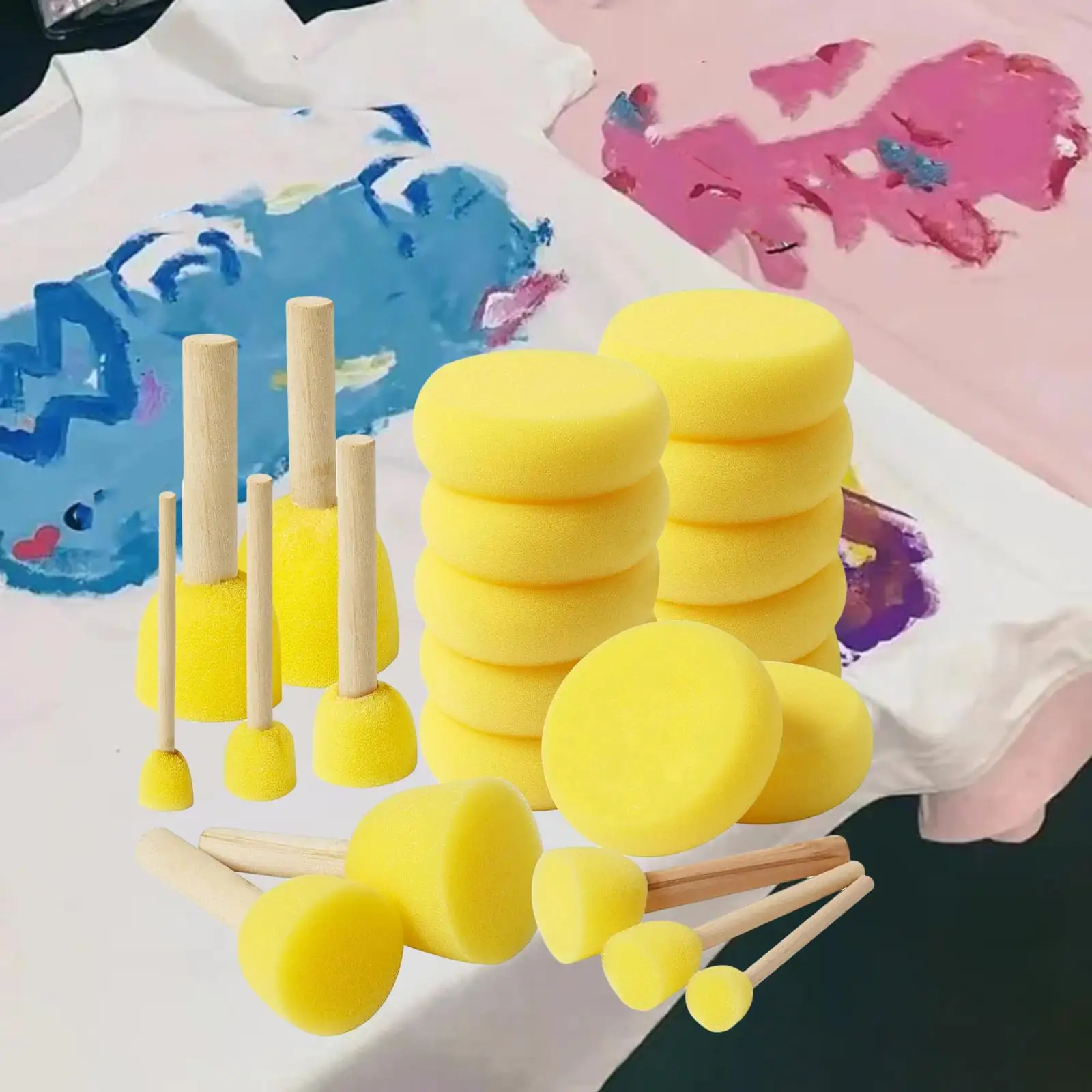 22Pcs Sponge Stamp Portable Boys and Girls Foam Brush Sponge Early Education Drawing Toys DIY Painting Tool Paint Sponges