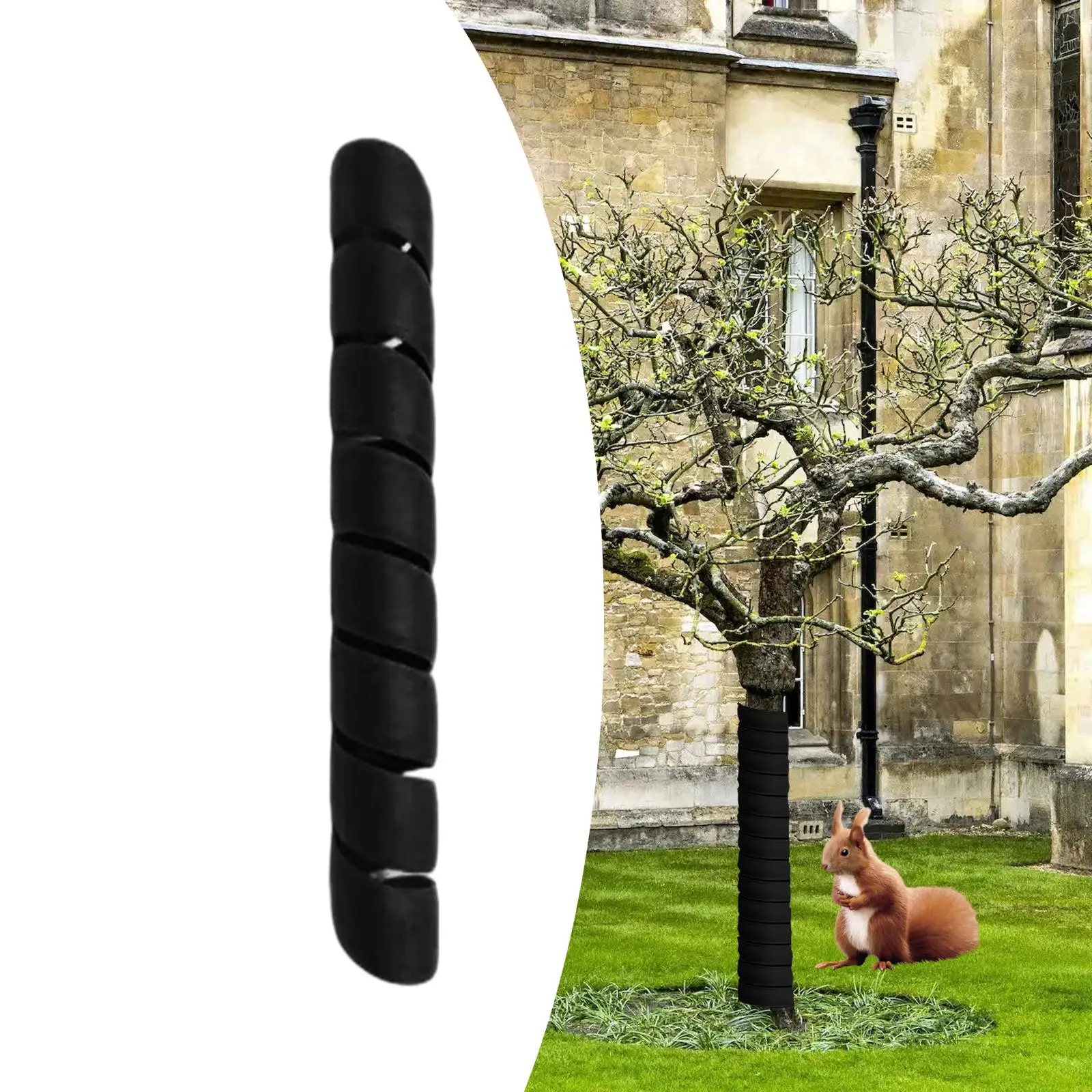 2 Pieces Black Tree Trunk Protectors Spiral Tree Guards, Protective Plants Guard, Tree Protector Tube Wraps