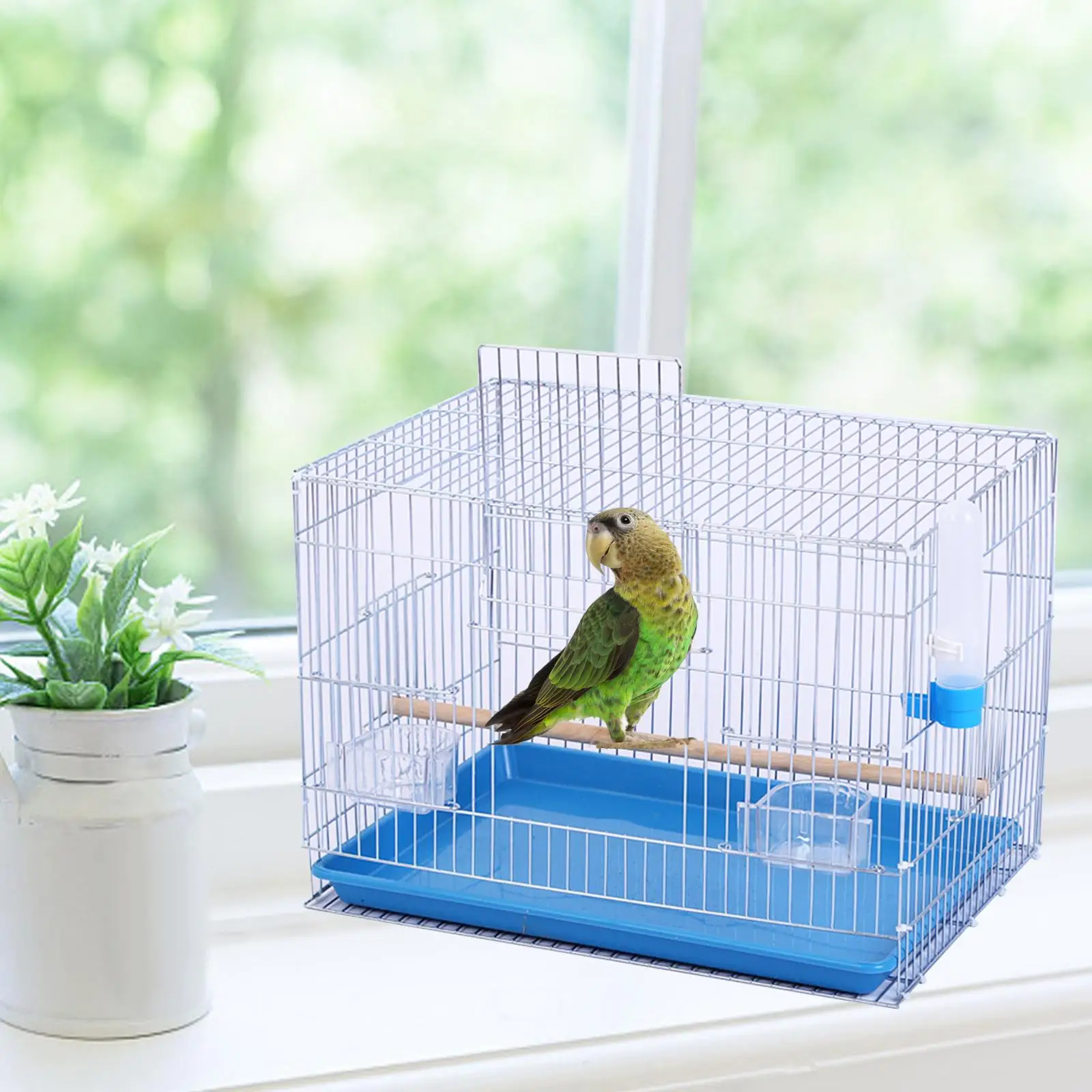 Durable Bird Cage Bird Feeder Waterer Stand Nest Stand Cage for Parrot