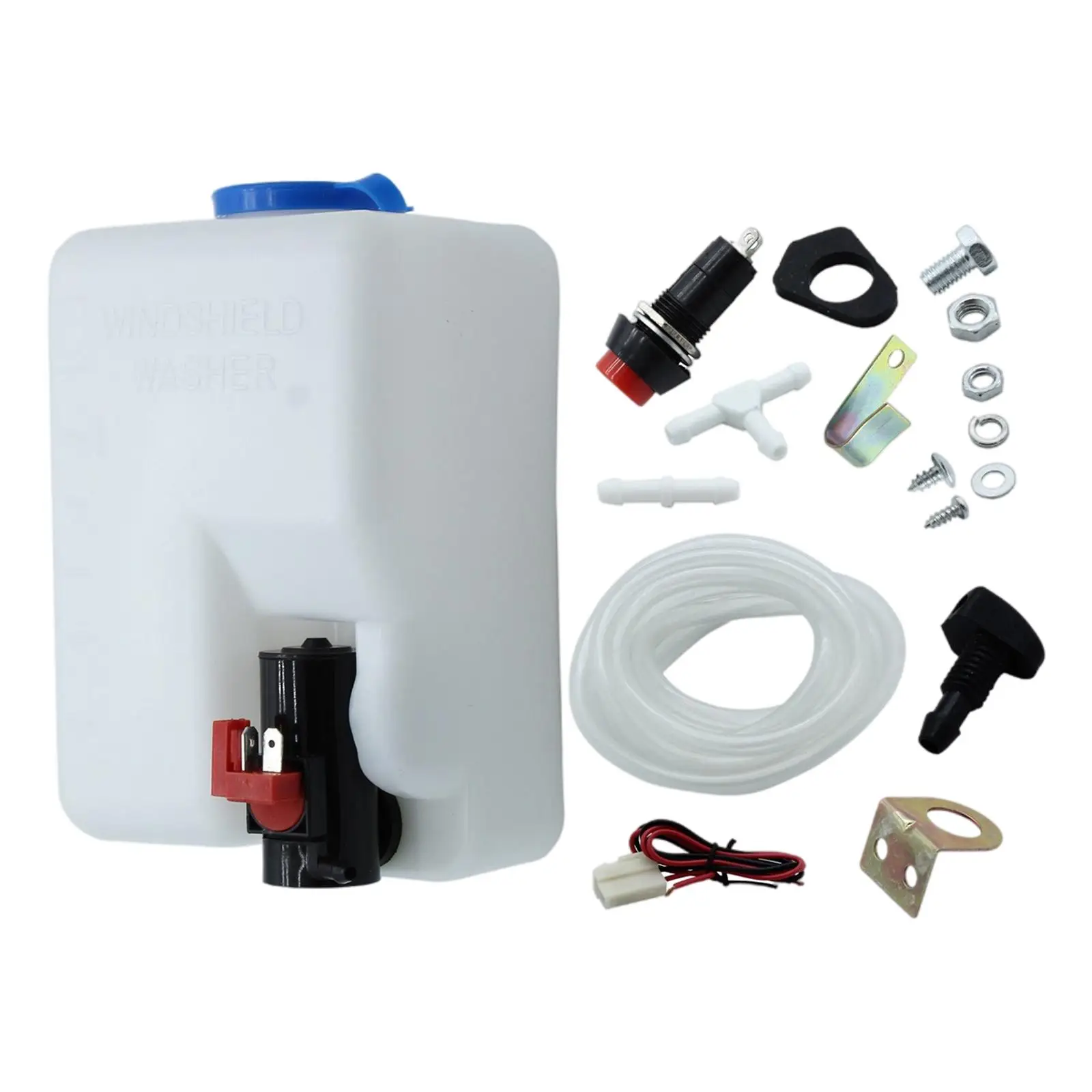 Universal 12V Windshield Washer Reservoir Sprayer, with Switch Nozzle Clean