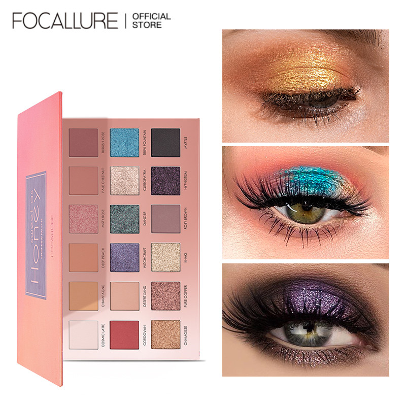 Best of FOCALLURE 18 Colors Pigment Eyeshadow Palette Colorful Eye Shadow Pallet Glitter Highlighter Shimmer Matte Eye Makeup Cosmetics Reviews & Tips