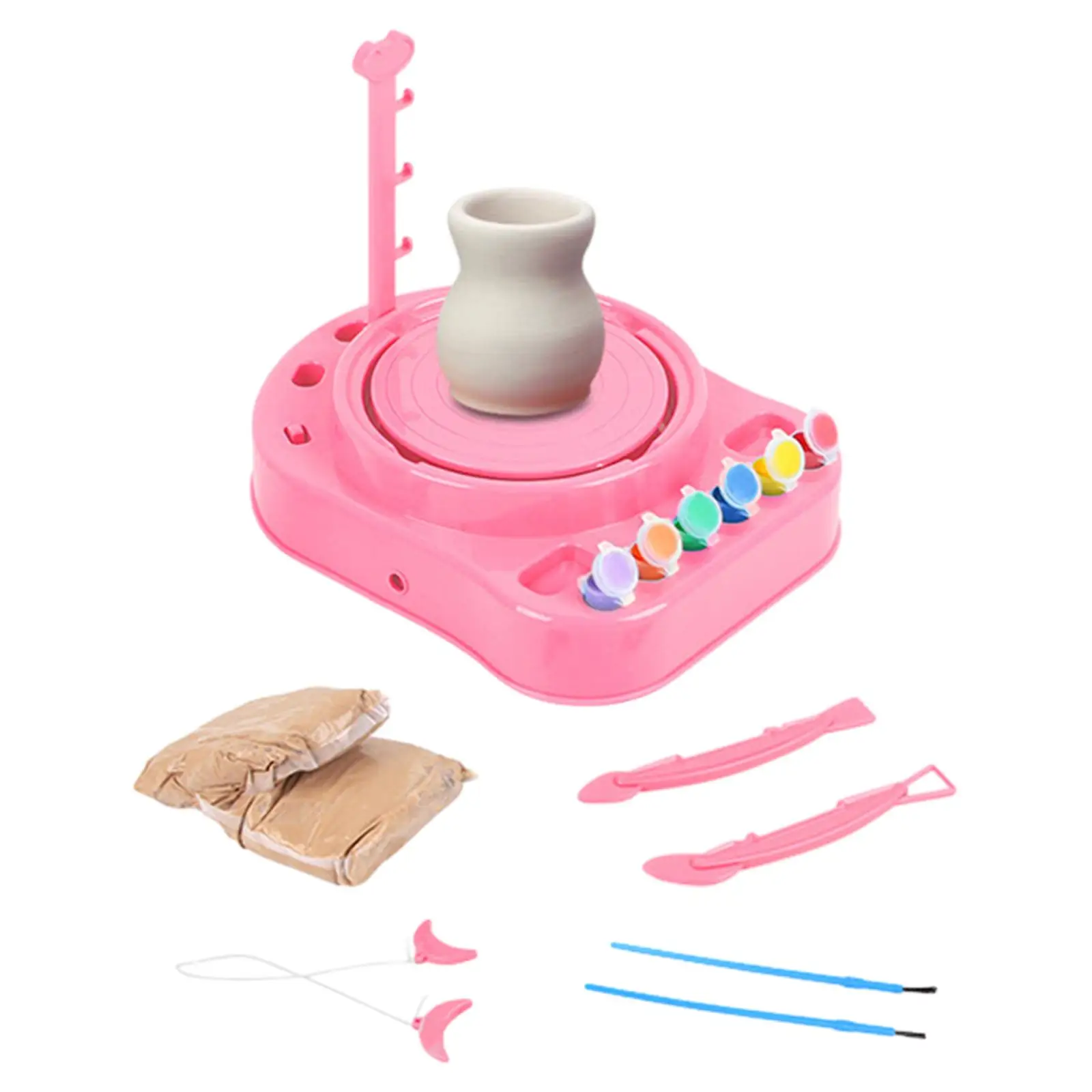Kids Pottery Forming Machine Educational DIY Pottery Wheel for Kids for Problem Solving Coordination Fine Motor Skills Prechool