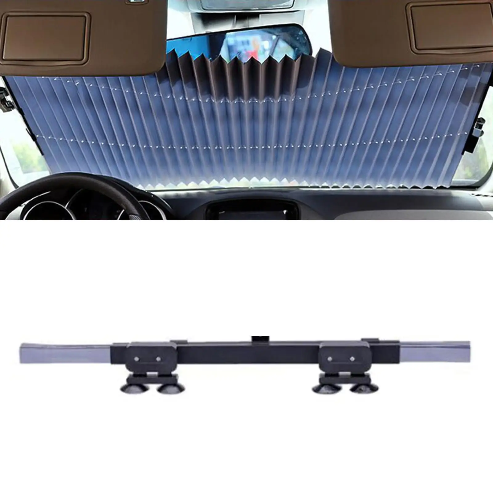 Car Window Sun Shade Cover Curtain Foldable Anti UV Sun Visors Fit for Large Vehicles Motorhome Automotive Keep Vehicle Cool