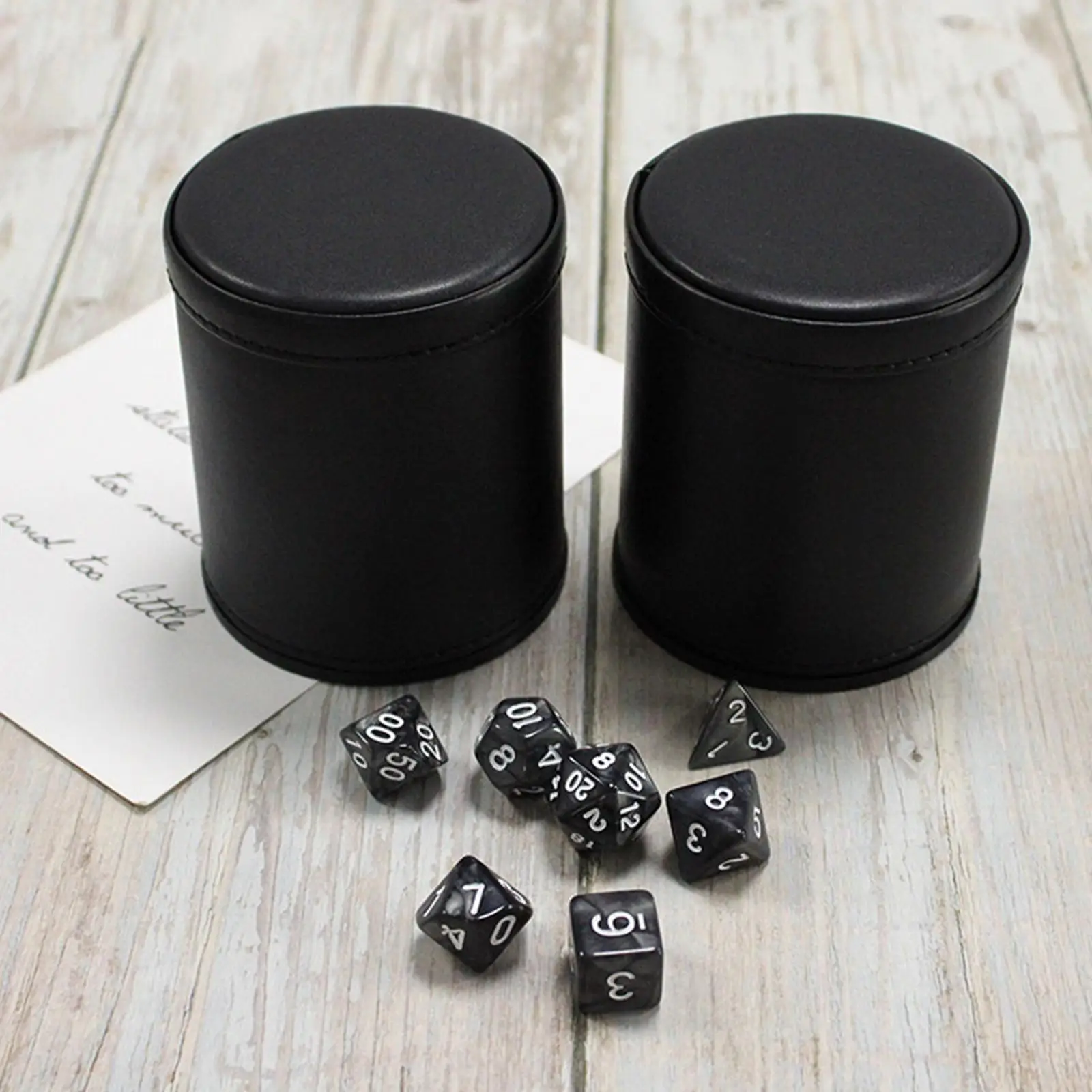 Manual Dice Cup Dice Game Accessories Entertainment Leather Dice Decider Dice Box Dice Shaker for Club Ktv Bar Party Home