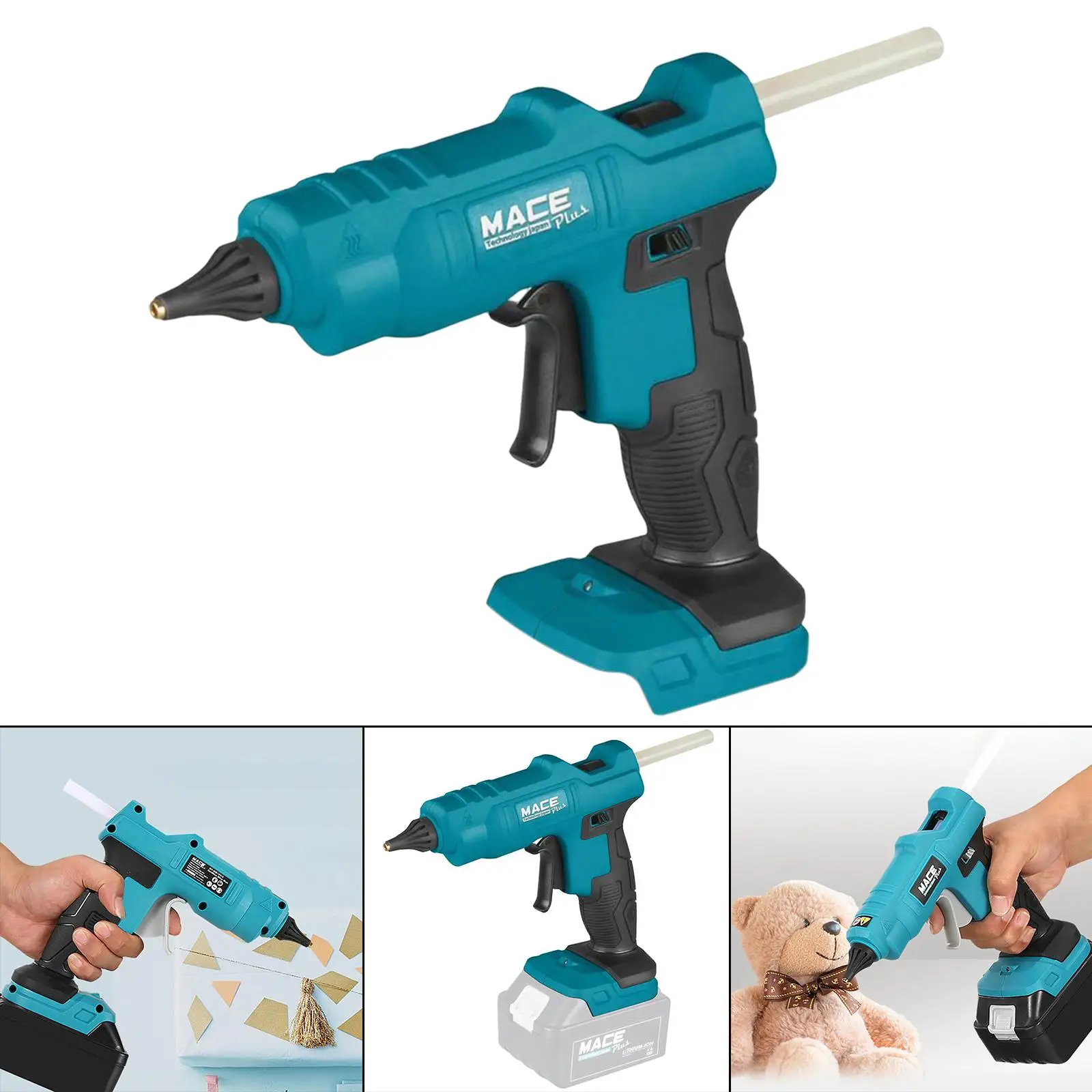 Cordless Hot Melt Glue Pistol Electric Chargeable Handheld Without Lithium Kit for Repairs Art Crafts DIY Home Sealing