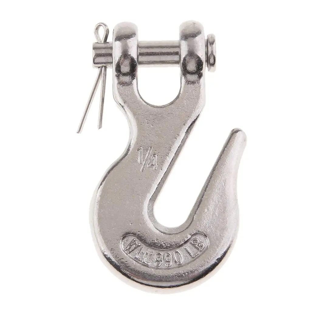 316 Marine Grade Stainless Steel Clevis Grab  Chain Hook 1/4