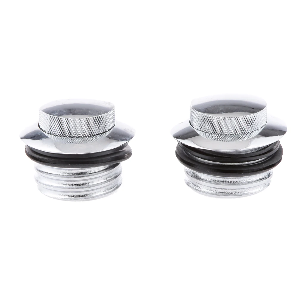 Chrome-up Stock-style Vented Screw-in Tank Gas Caps For