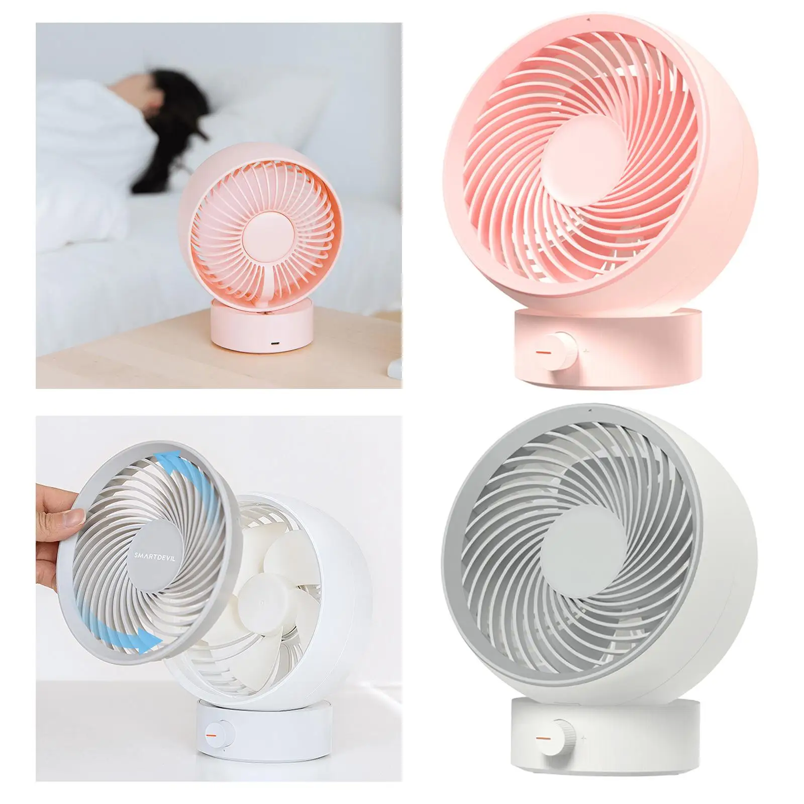  Operation Small USB Desk Table Fan Strong Wind for Bedroom