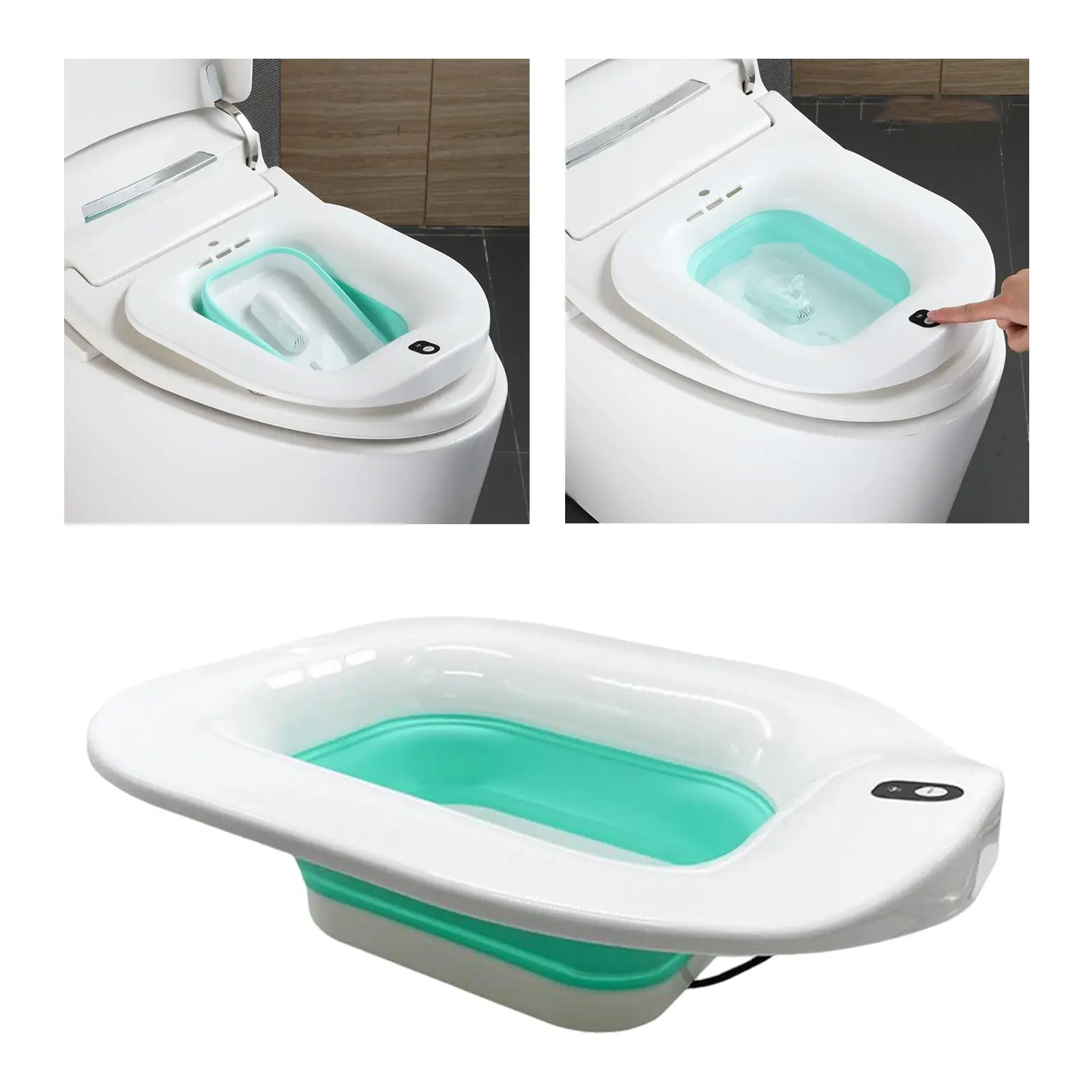 Electric Sitz Bath for Toilet Bidet Cleansing Bidet Water Spray Steam Seat for Cleaning Postpartum Soothes for Standard Toilets
