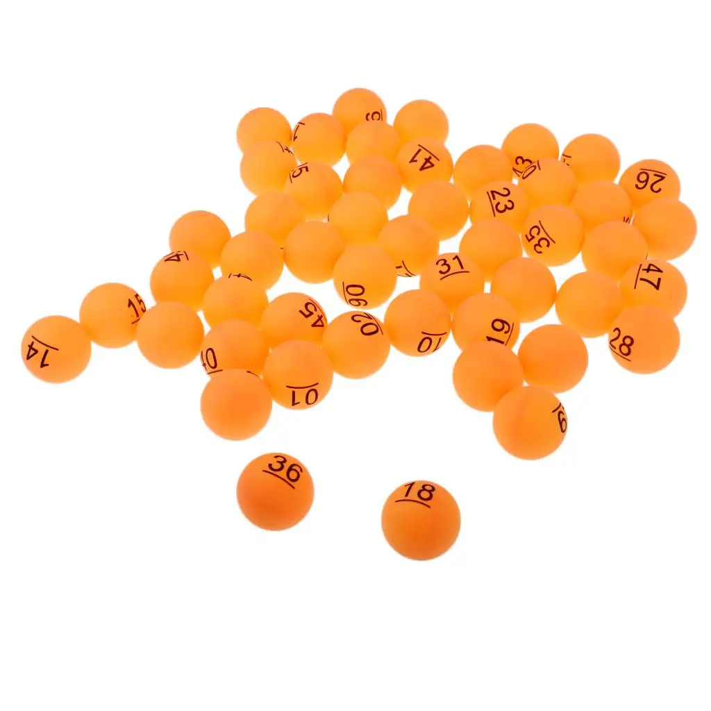 50Pcs Table Tennis Ball Lucky Dip Gaming Lottery Washable No.1-50