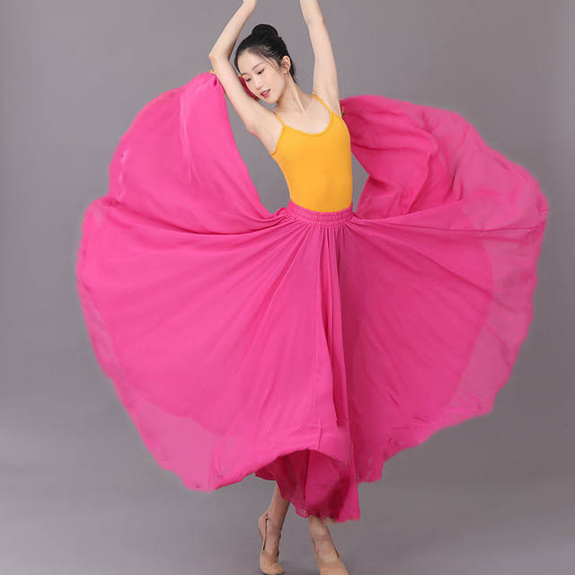 720 Degree Big Swing Chiffon Skirt Square Dance Skirt Looks Thin, Covering  The Hips, High-end Pendant Fairy Classical Dance New - AliExpress